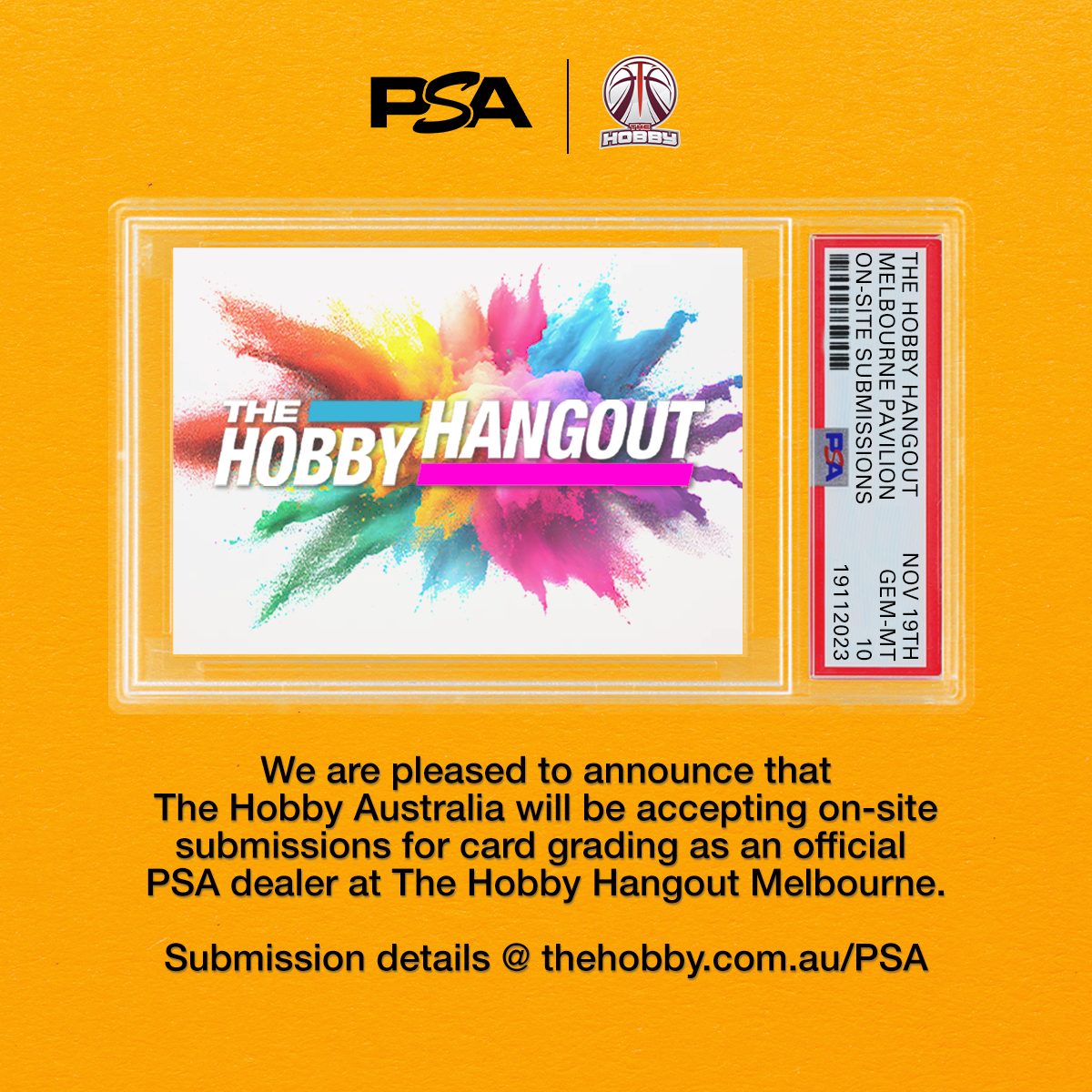 PSA Grading Submissions On-Site at The Hobby Hangout Melbourne