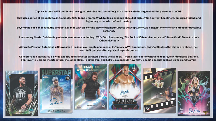 2026 Topps Chrome WWE Wrestling Hobby Box