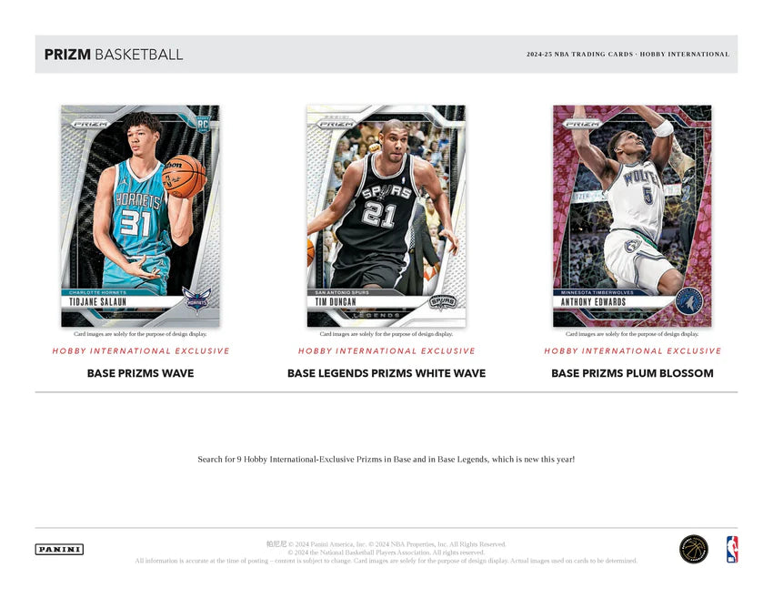 2024-25 Panini Prizm Basketball Hobby International Box