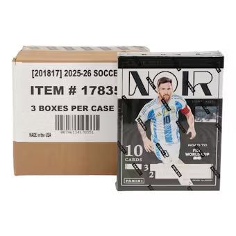2025/26 Panini Noir Road to FIFA World Cup Soccer Hobby 3-Box Case