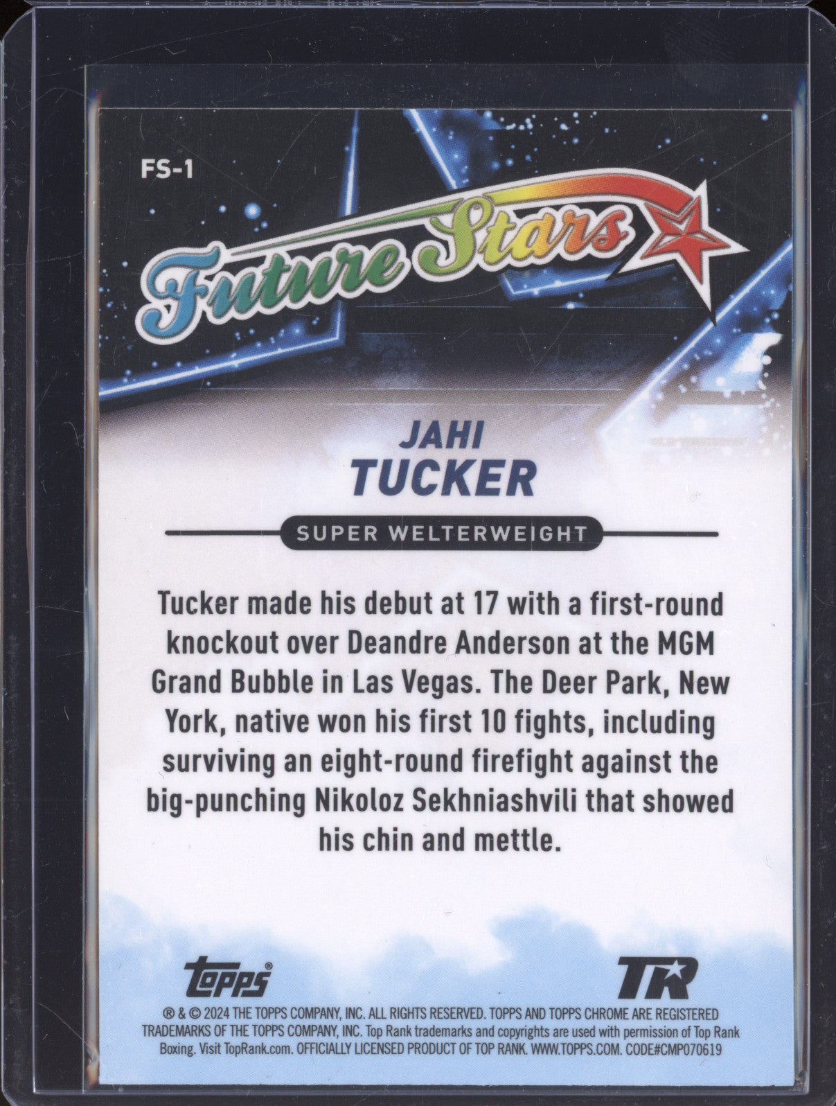 Jahi Tucker 2024 Topps Boxing Chrome FS-1 Future Stars