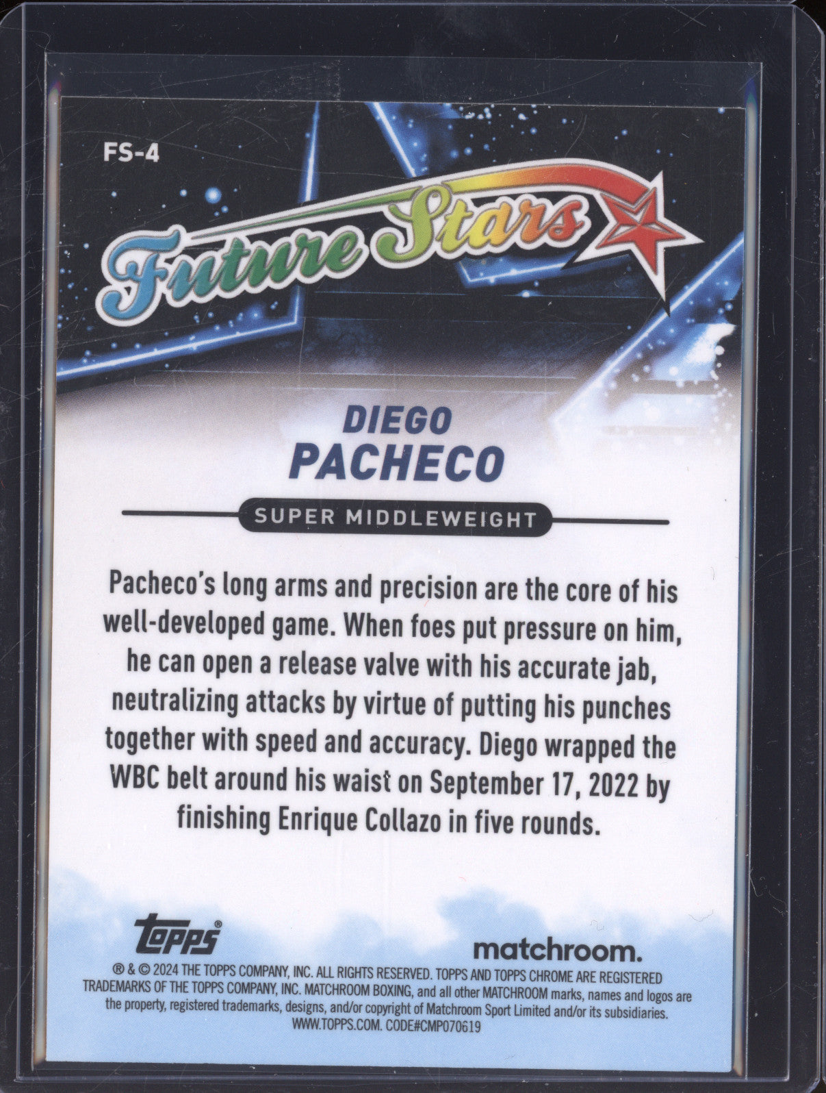 Diego Pacheco 2024 Topps Boxing Chrome FS-4 Future Stars