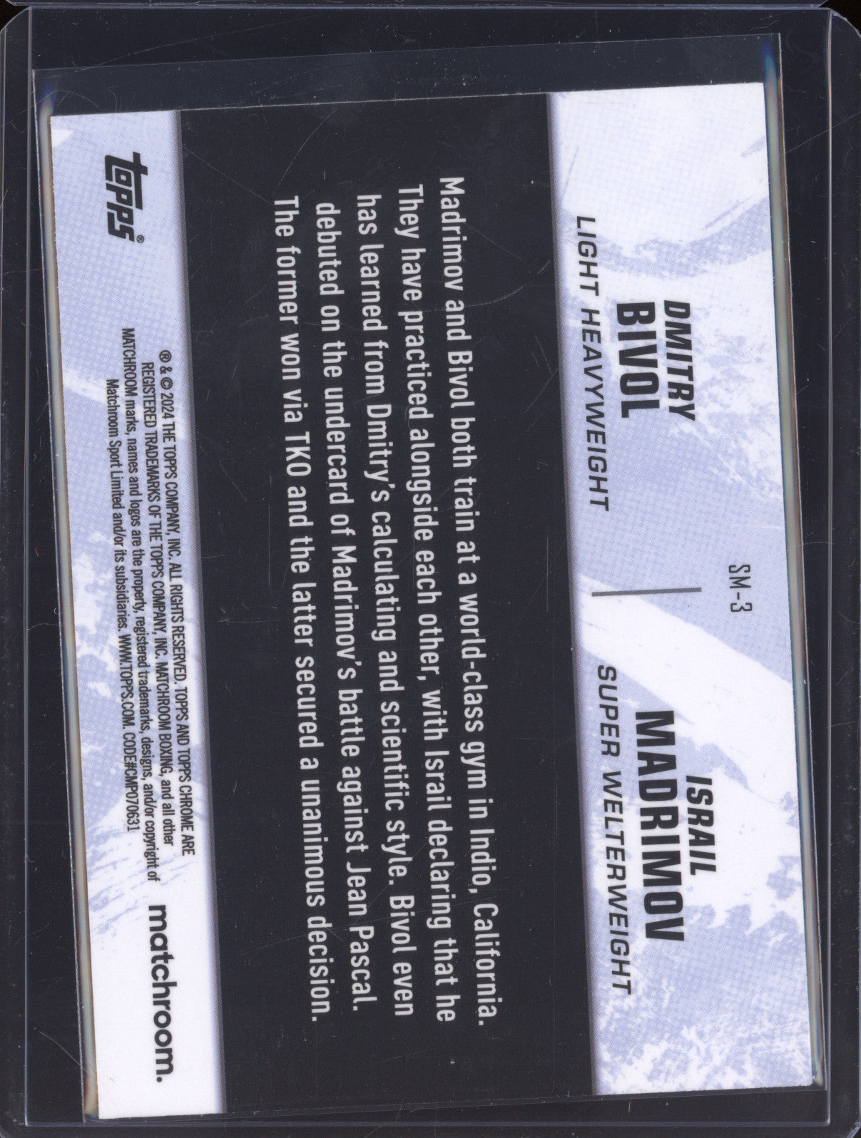 Dmitry Bivol / Israil Madrimov 2024 Topps Boxing Chrome SM-3 Stablemates