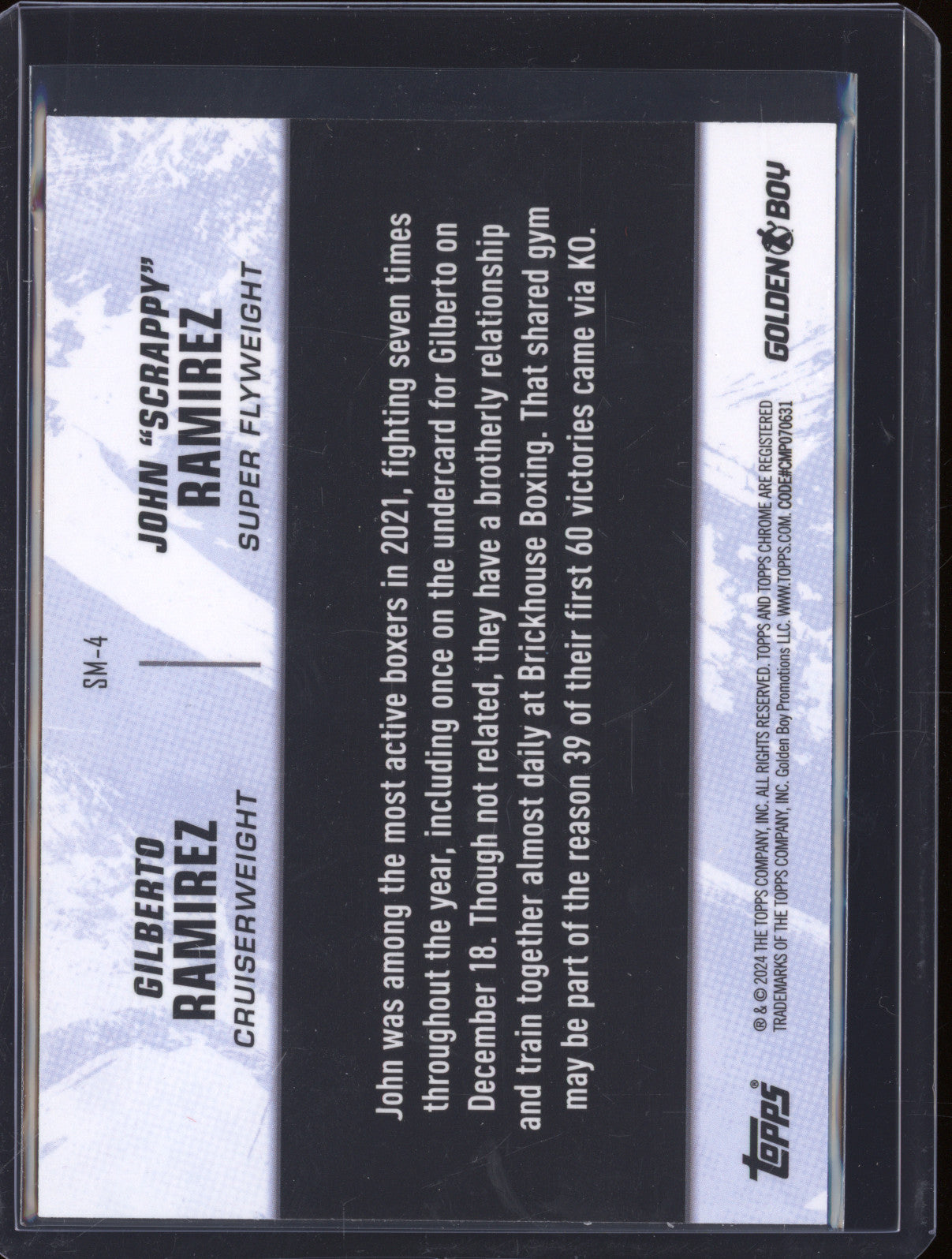 Gilberto Ramirez John Scrappy Ramirez 2024 Topps Boxing Chrome SM-4 Stablemates