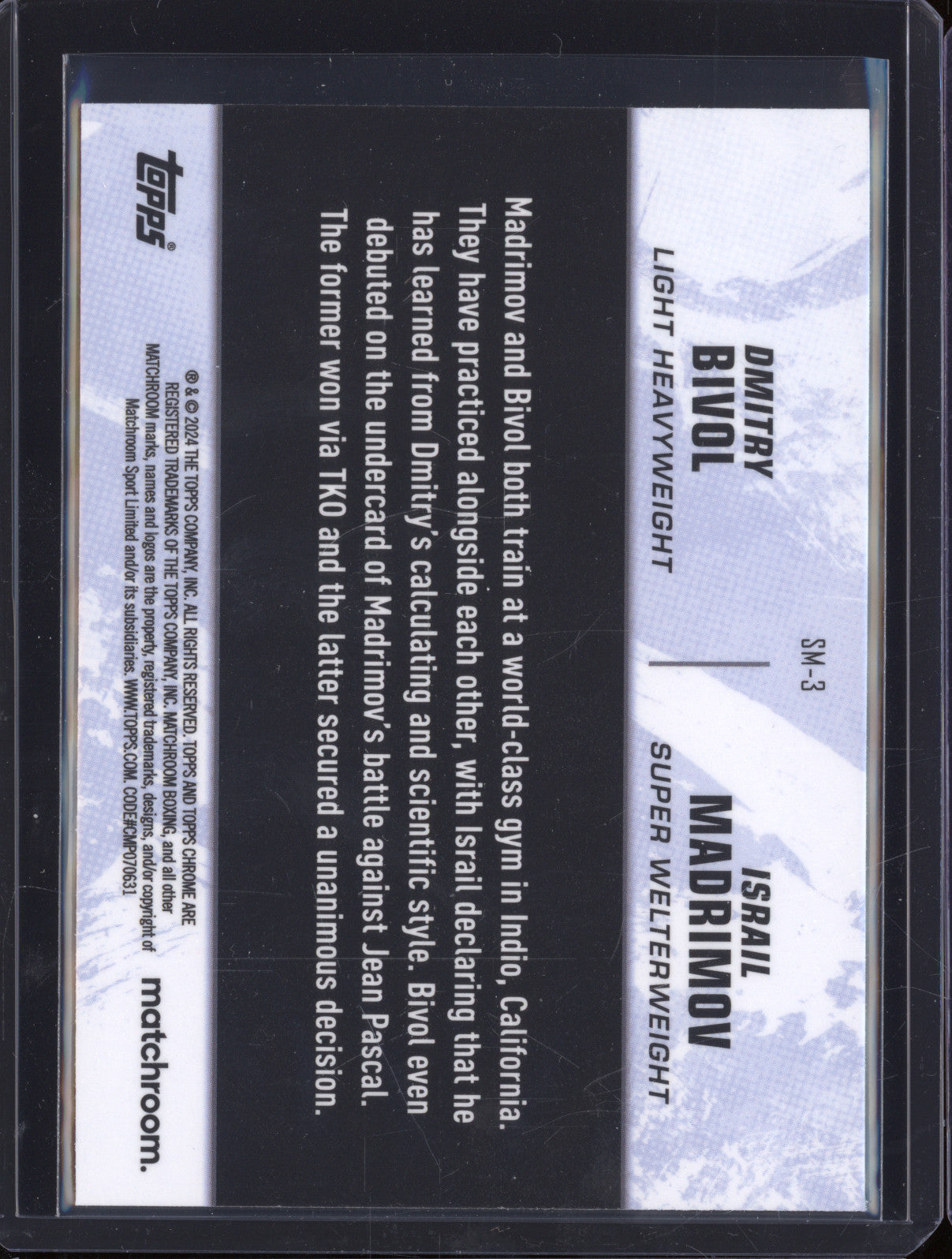 Dmitry Bivol / Israil Madrimov 2024 Topps Boxing Chrome SM-3 Stablemates