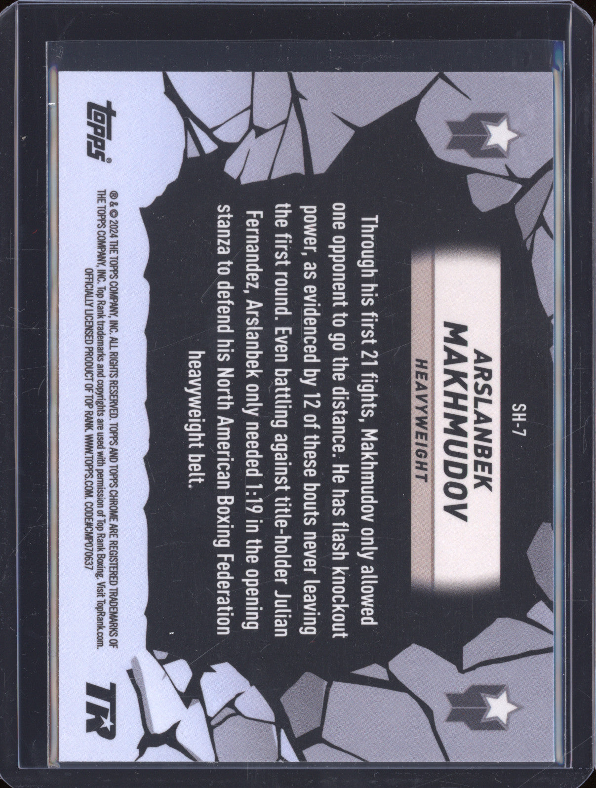 Arslanbek Makhmudov 2024 Topps Boxing Chrome SH-7 Smash Hits