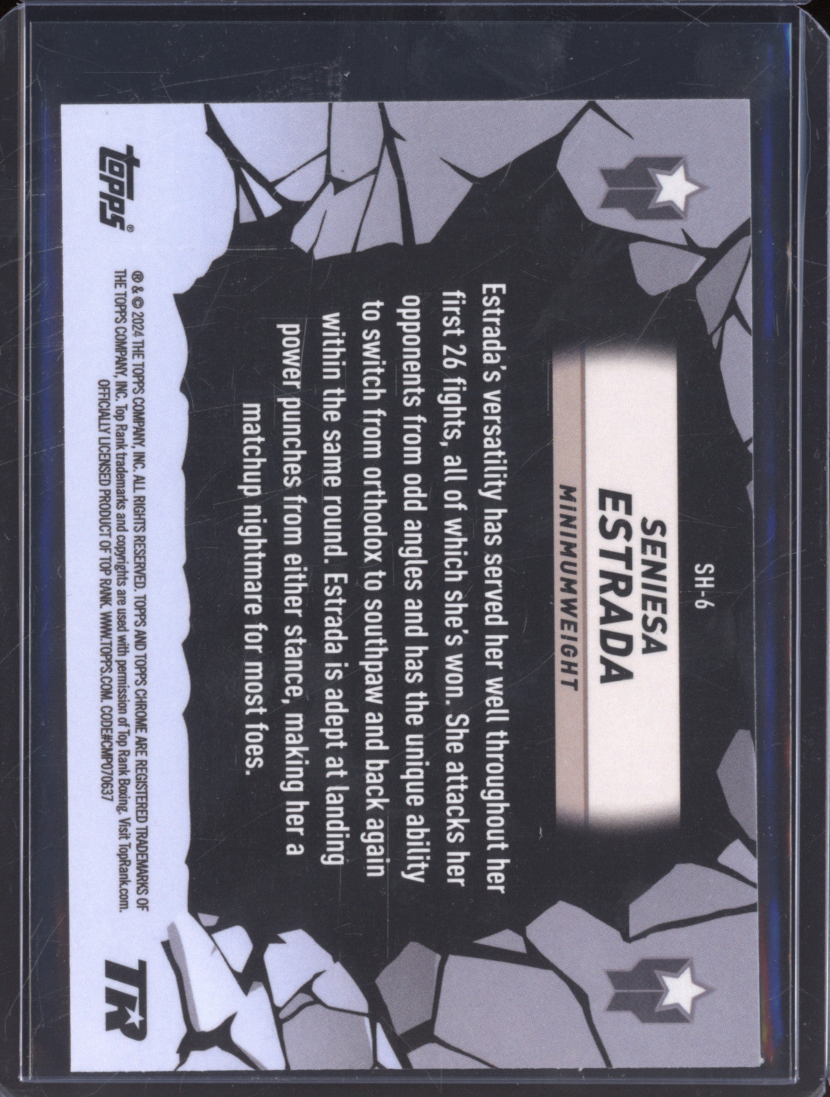 Seniesa Estrada 2024 Topps Boxing Chrome SH-6 Smash Hits