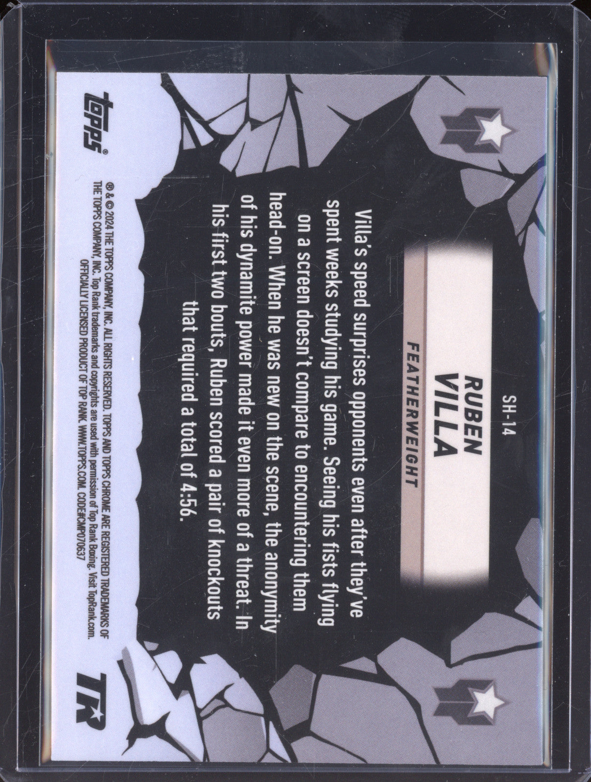 Ruben Villa 2024 Topps Boxing Chrome SH-14 Smash Hits