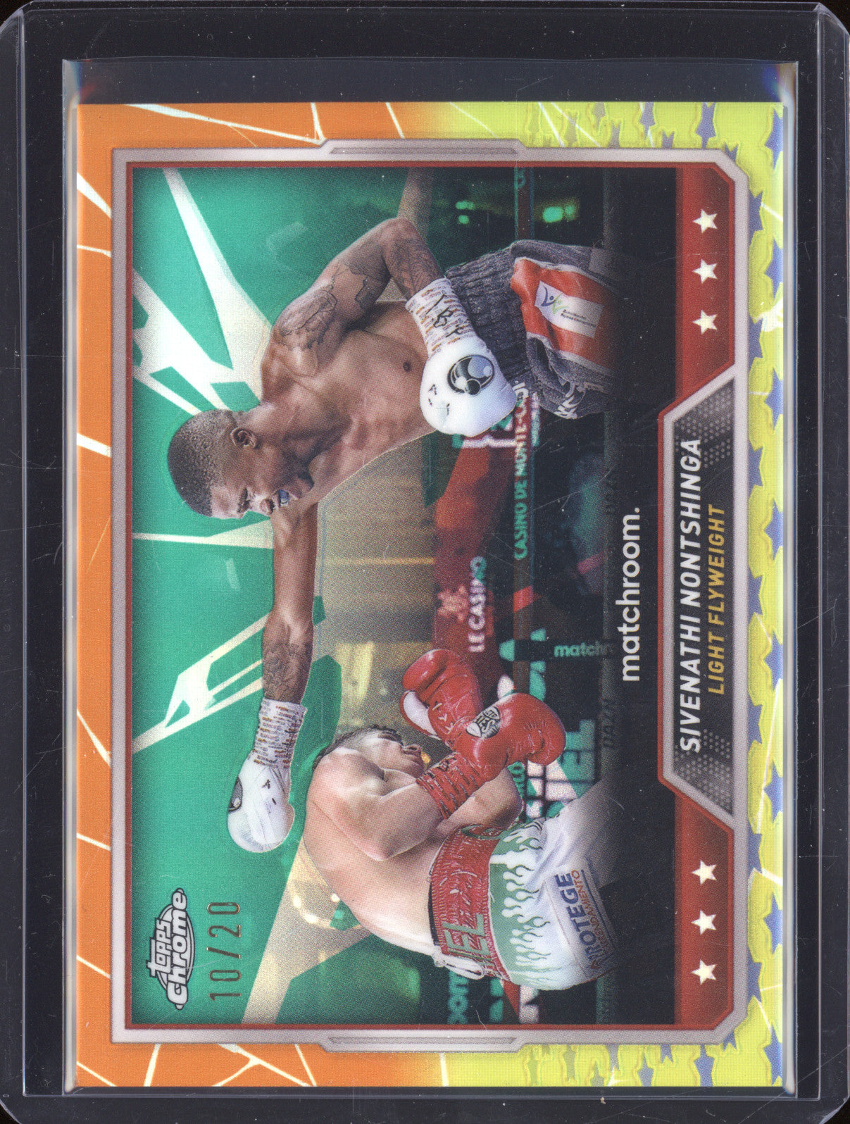 Sivenathi Nontshinga 2024 Topps Boxing Chrome 96 Orange Yellow 10/20
