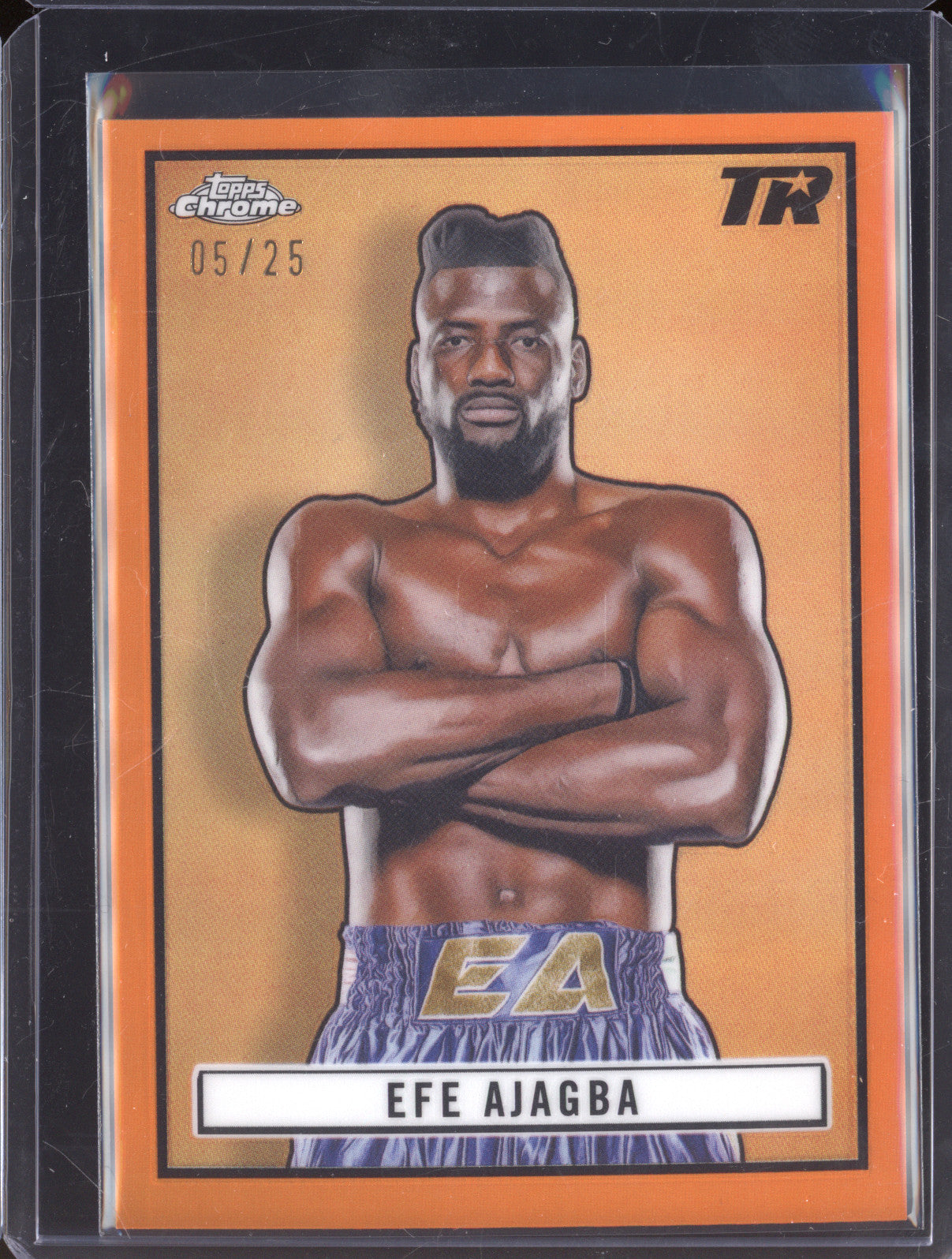 Efe Ajagba 2024 Topps Boxing Chrome TR-16 Orange 1951 Ringside 05/25