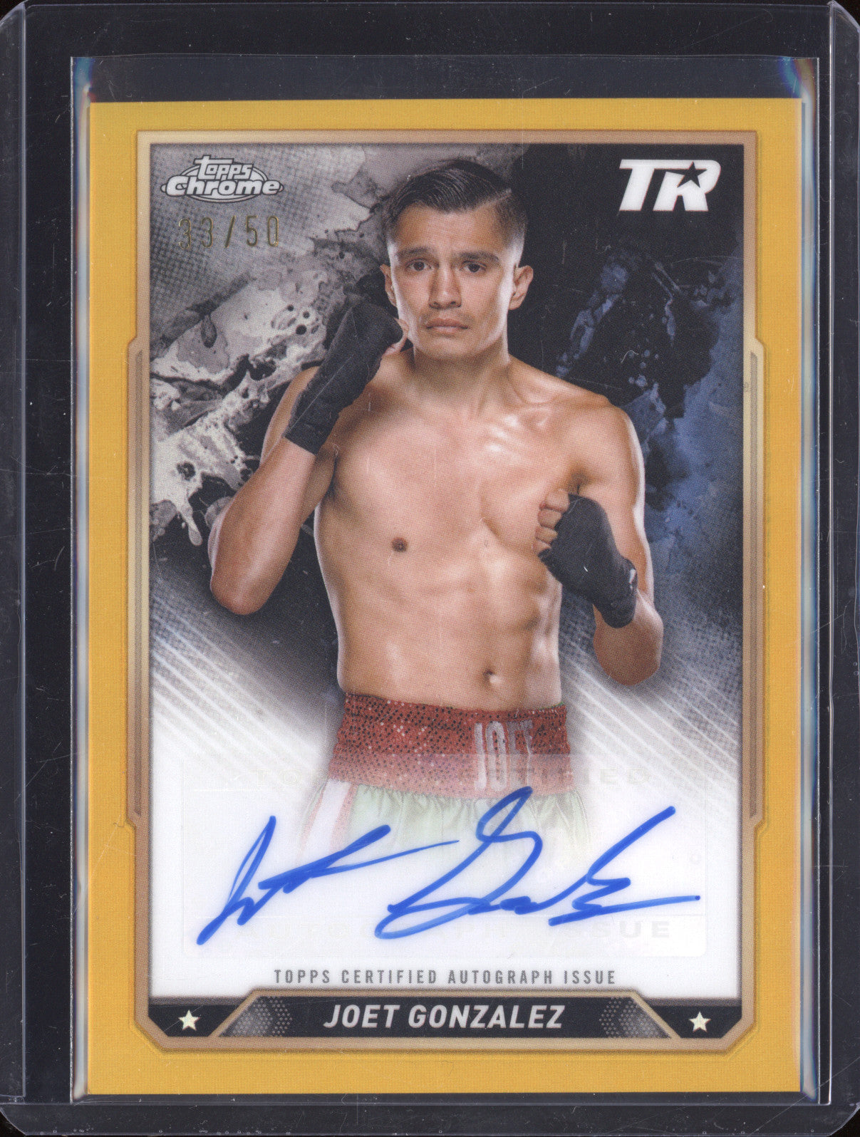 Joet Gonzalez 2024 Topps Boxing Chrome CBA-JGZ Gold Auto 33/50