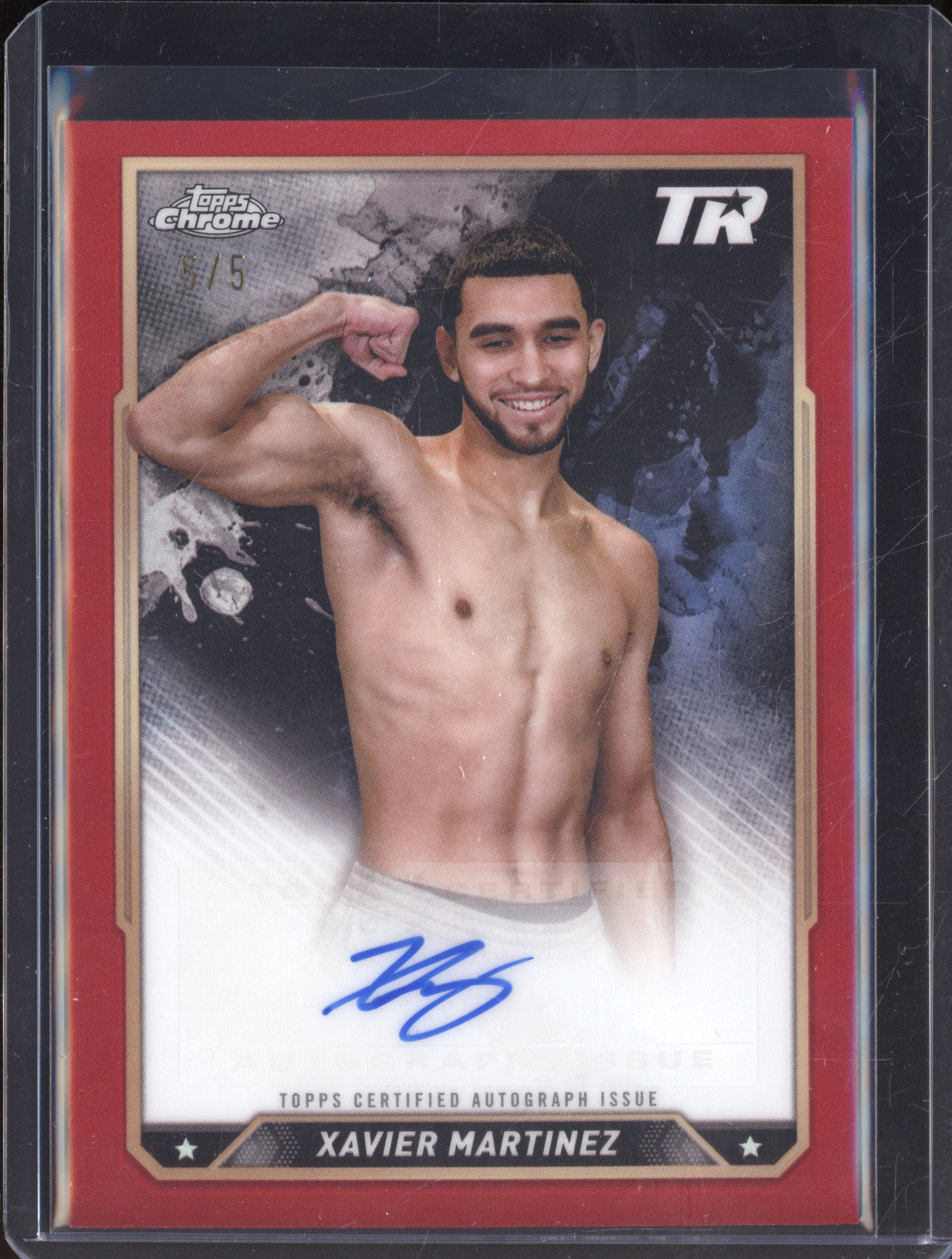 Xavier Martinez 2024 Topps Boxing Chrome CBA-XMZ Red Auto 5/5