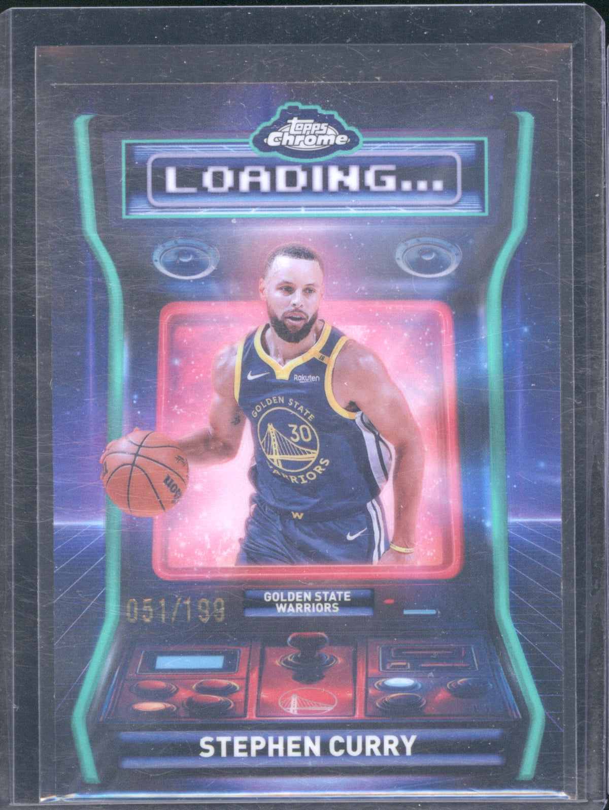 Stephen Curry 2025 Topps Chrome Loading Green 51/199