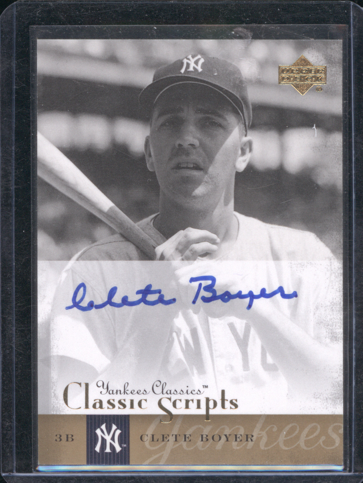 Clete Boyer 2004 Upper Deck Classic Scripts Auto