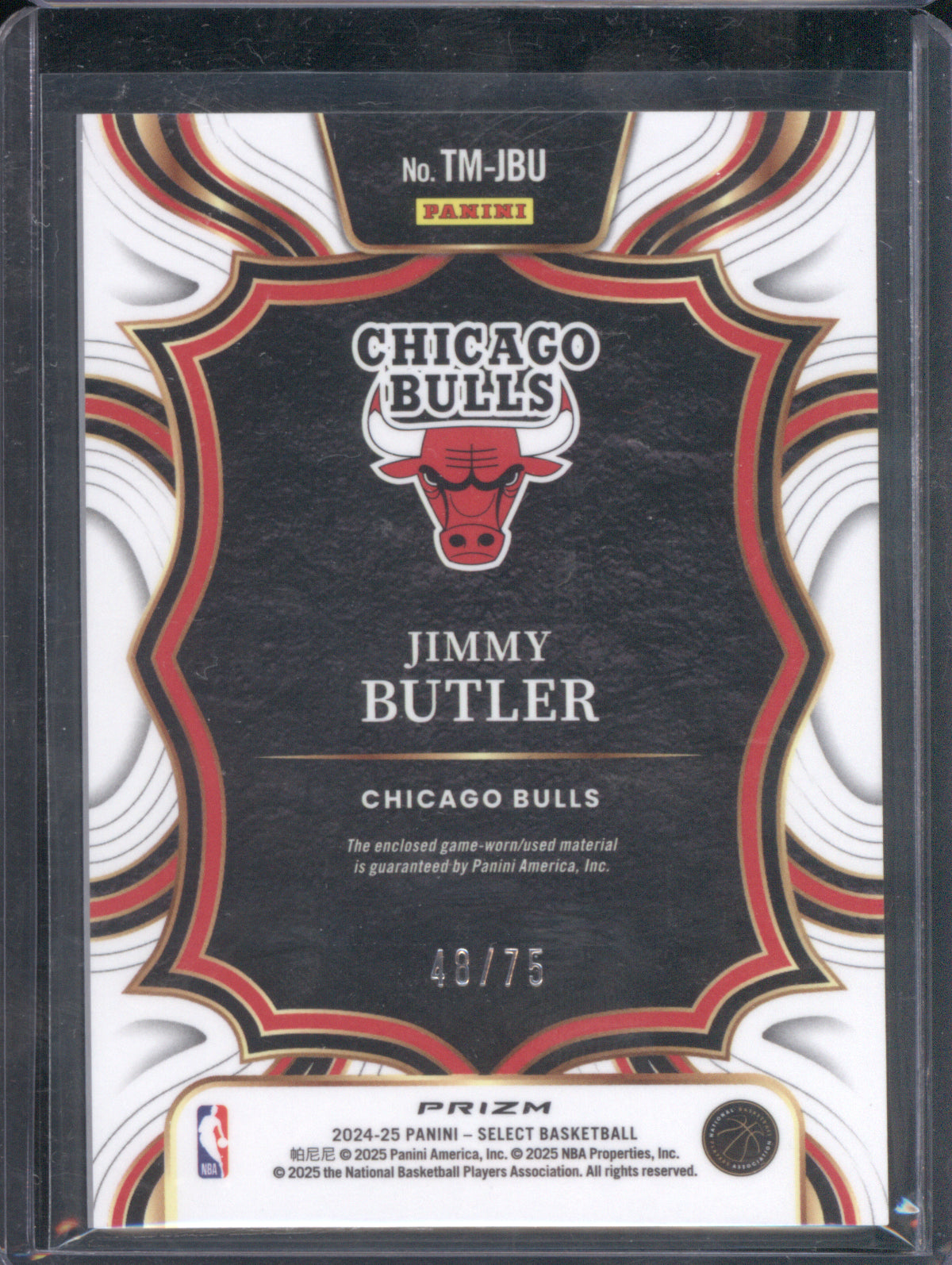 Jimmy Butler 2024 Panini Select Throwback Memorabilia Blue 40/75