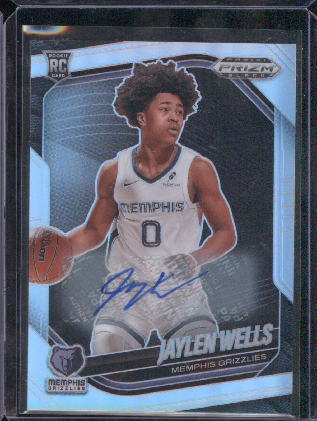 Jaylen Wells 2024 Panini Prizm Black RC #34 Silver Auto