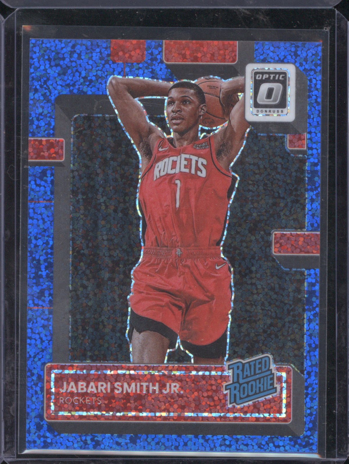 Jabari Smith Jr. 2022 Donruss Optic Blue Sparkle 51/180 #240