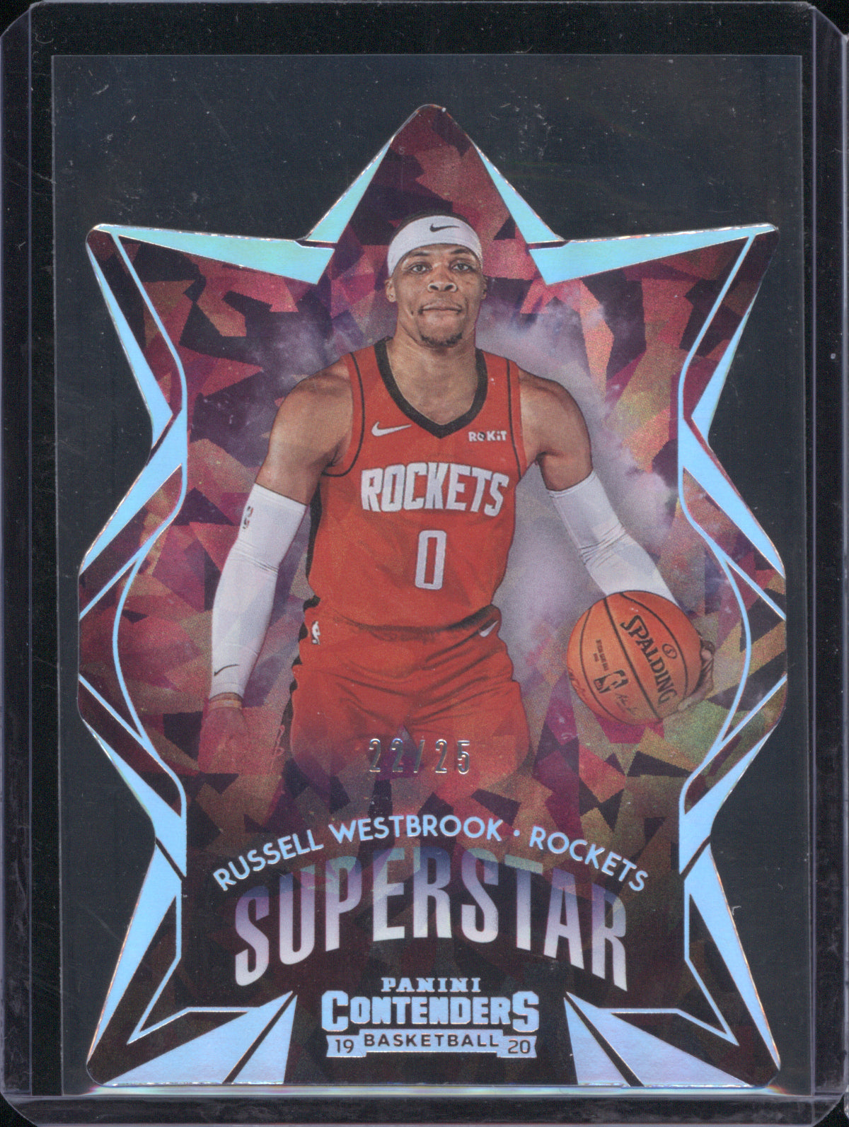 Russell Westbrook 2019 Panini Contenders Superstar Die-Cuts Cracked Ice 22/25