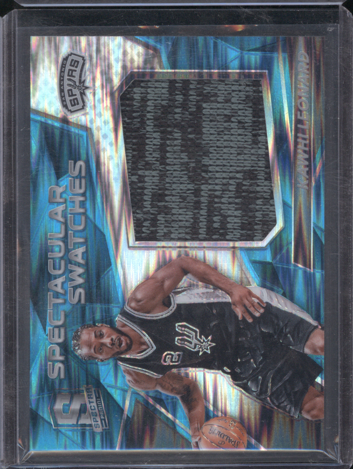 Kawhi Leonard 2016 Panini Spectra Spectacular Swatches Blue Flash 34/99