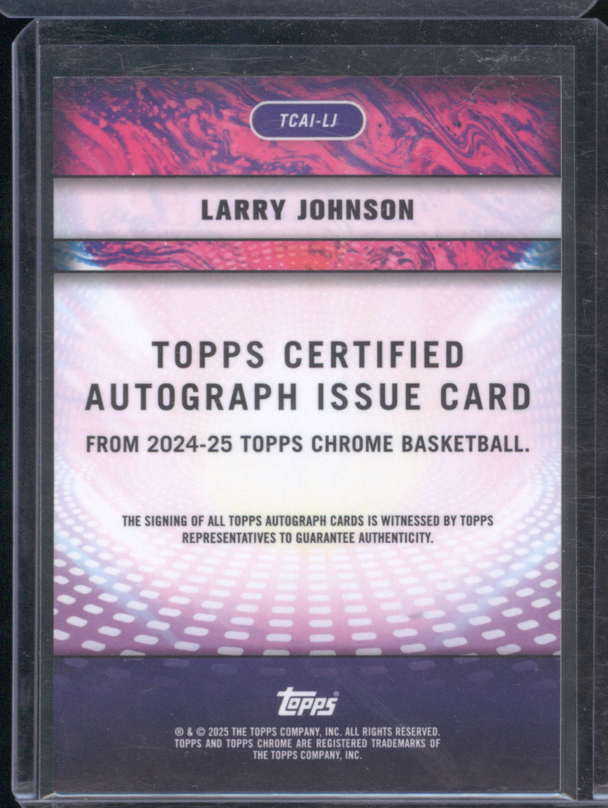 Larry Johnson 2024 Topps Chrome Certified Autograph Issue