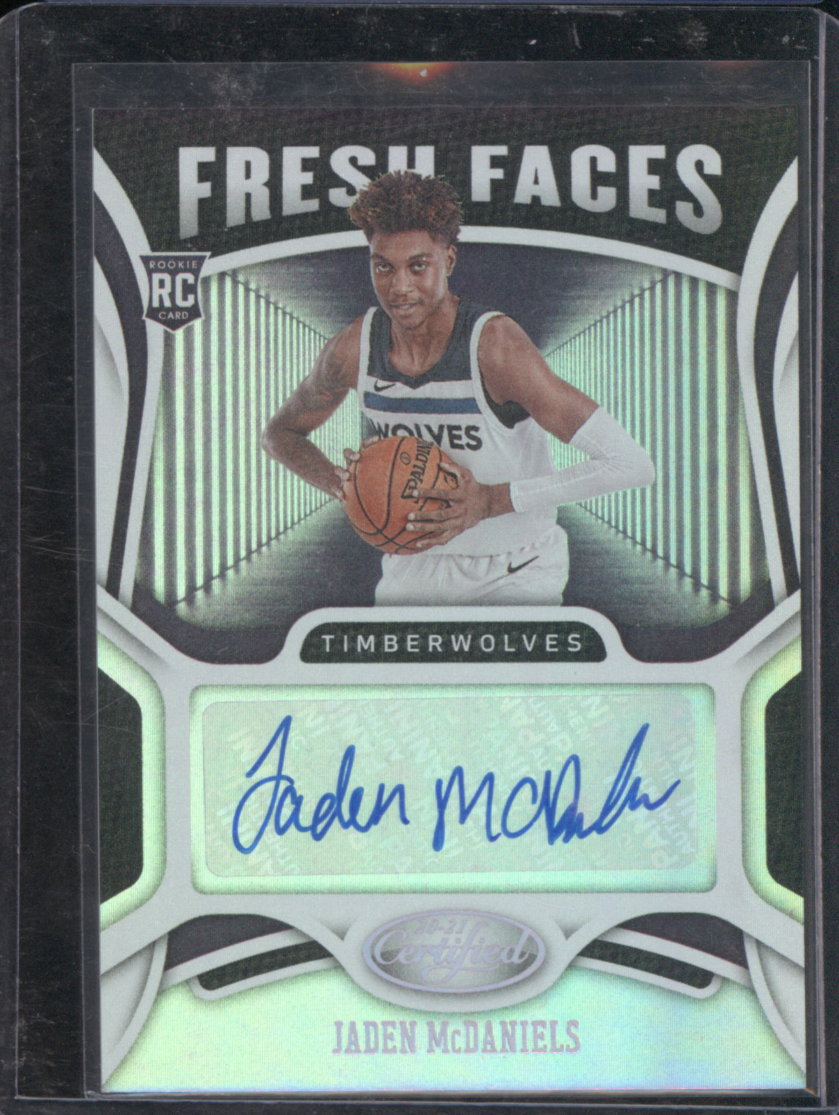 Jaden McDaniels 2020 Panini Certified Fresh Faces Auto