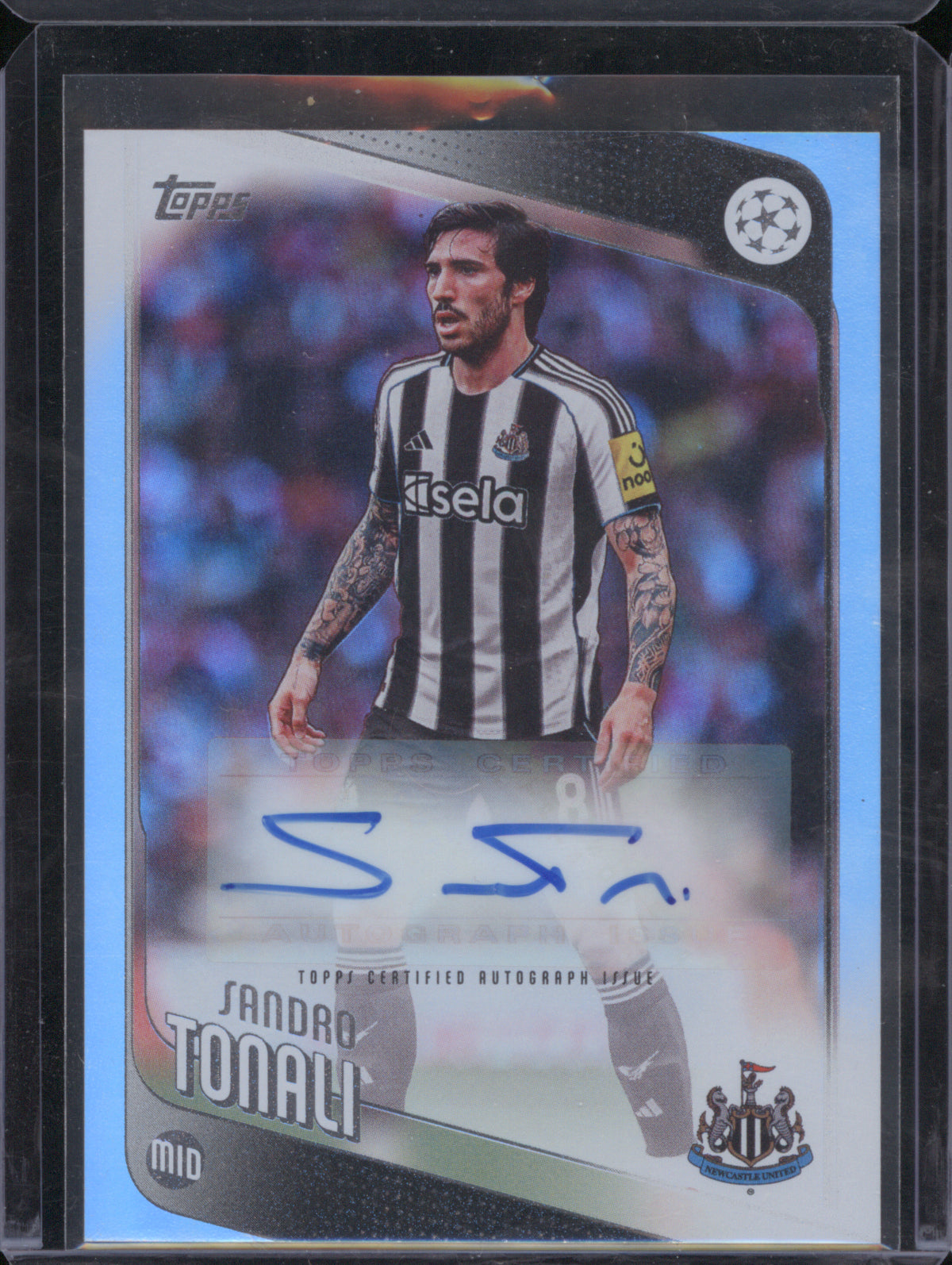 Sandro Tonali 2025 Topps UEFA Club Competitions #BA-ST Base Autograph