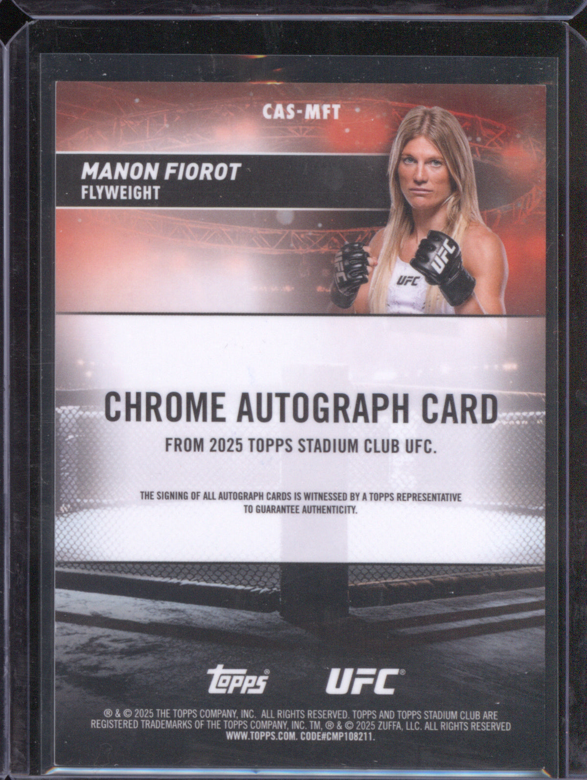 Manon Fiorot 2025 UFC Topps Stadium Club CAS-MFT Chrome Autographs