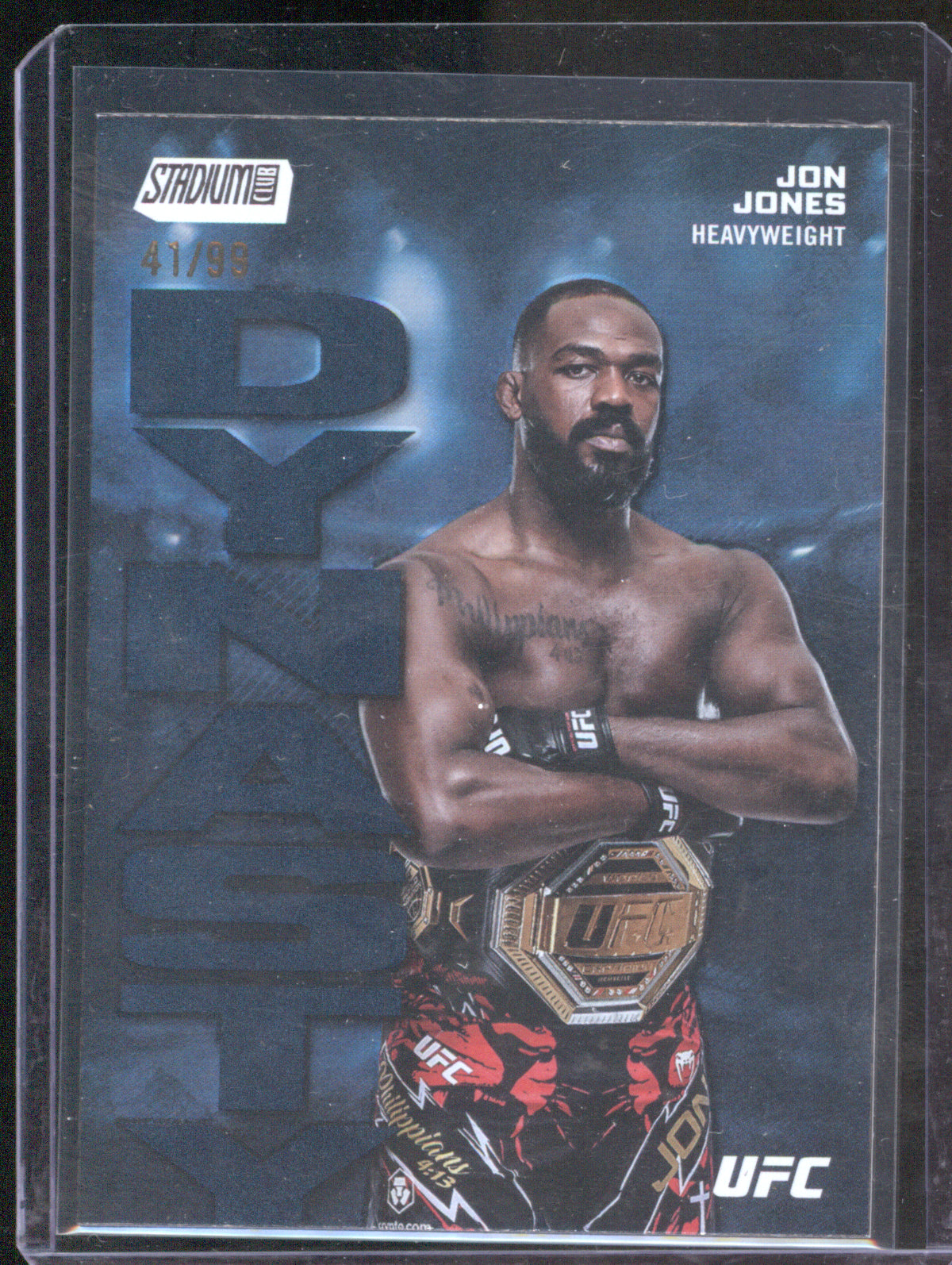 Jon Jones 2025 UFC Topps Stadium Club #DD-3 Dynasty And Destiny Black /99