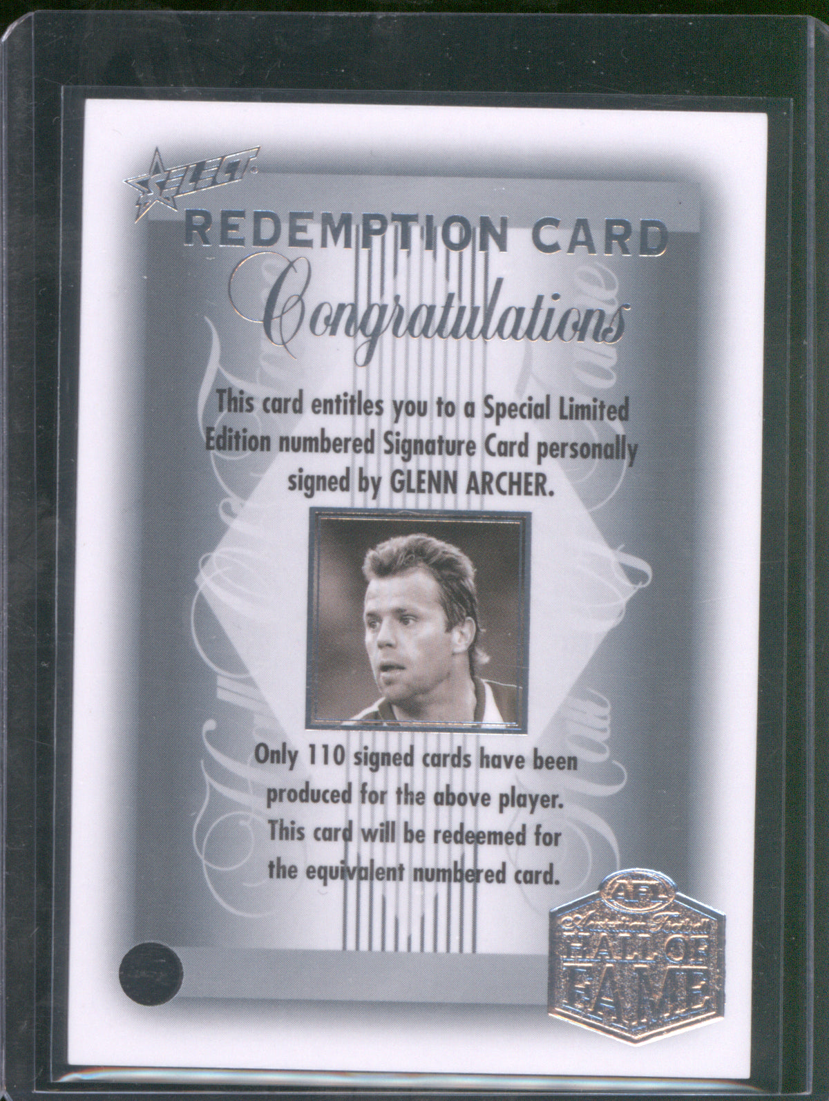 Glenn Archer 2024 AFL Select Legacy Hall of Fame Signature 074/110