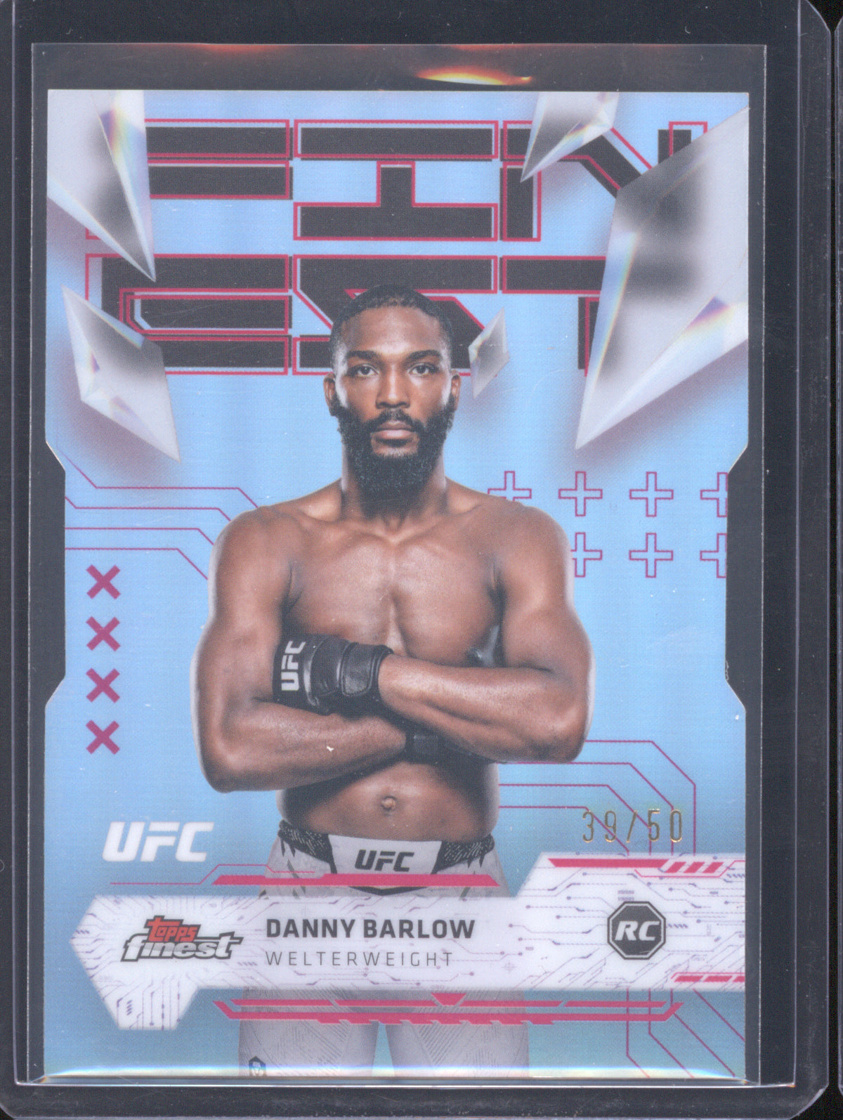 Danny Barlow 2025 Topps Finest UFC 103 Uncommon Die-Cut Refractor /50
