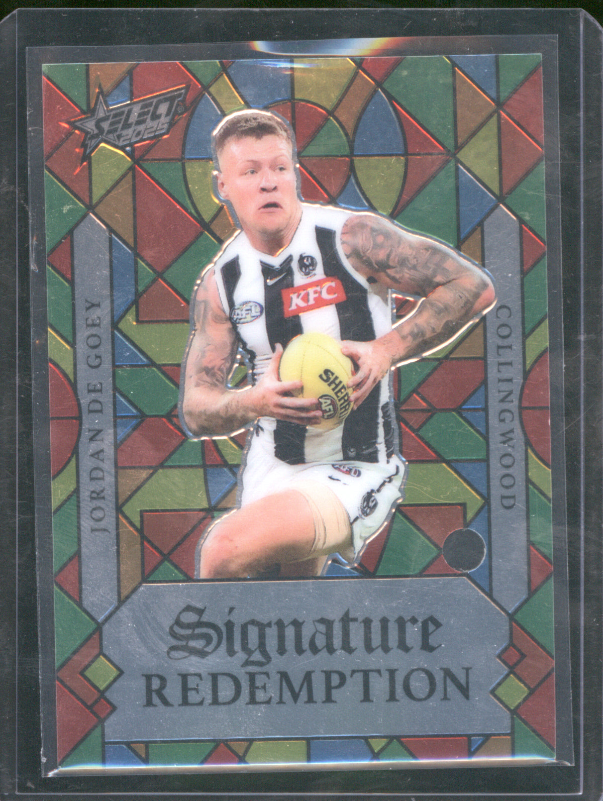 Jordan De Goey 2025 AFL Select Footy Stars Luminous Myriad Signature LMS7 27/99