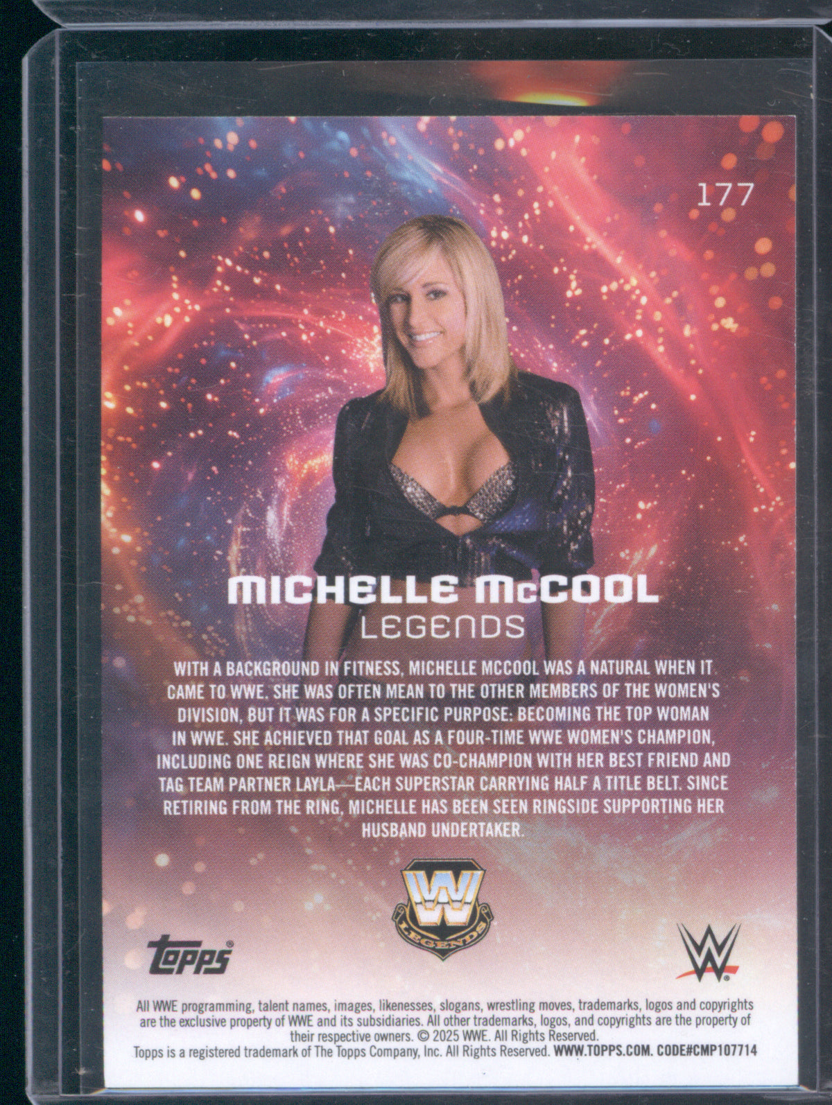 Michelle McCool 2025 Topps WWE Universe #177 Purple Glass /399