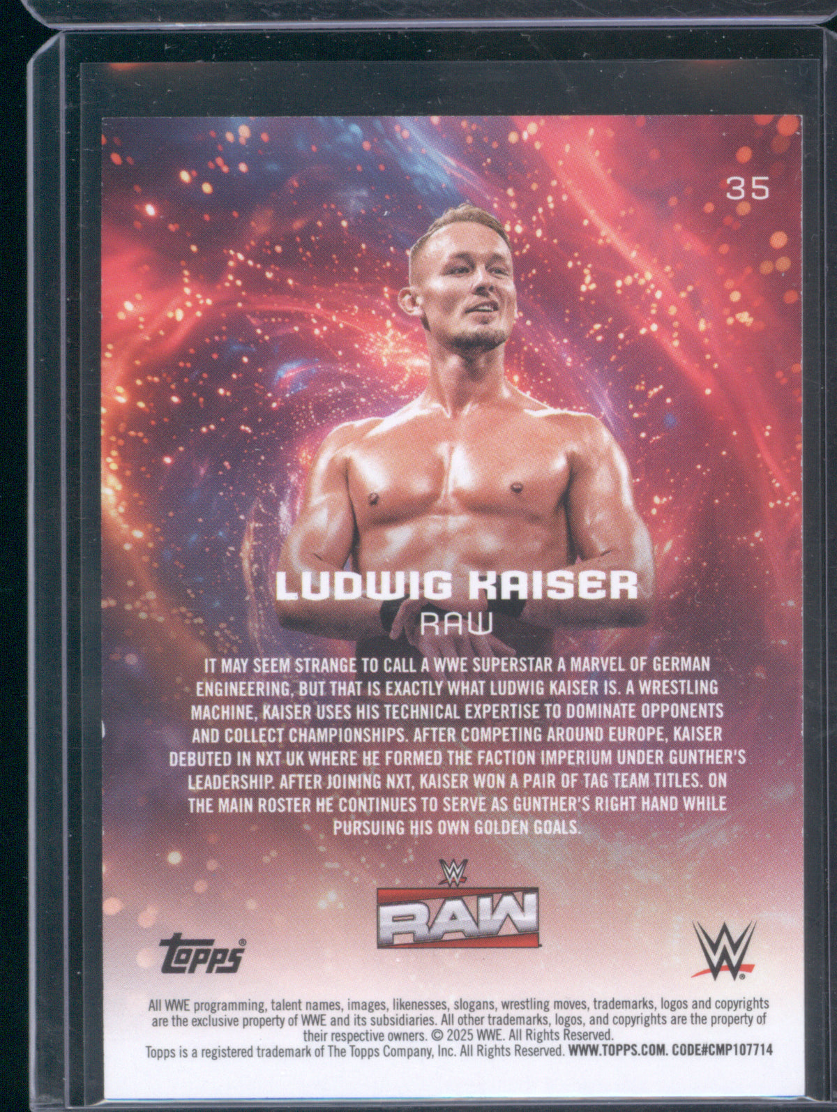 Ludwig Kaiser 2025 Topps Universe #35 Blast /50