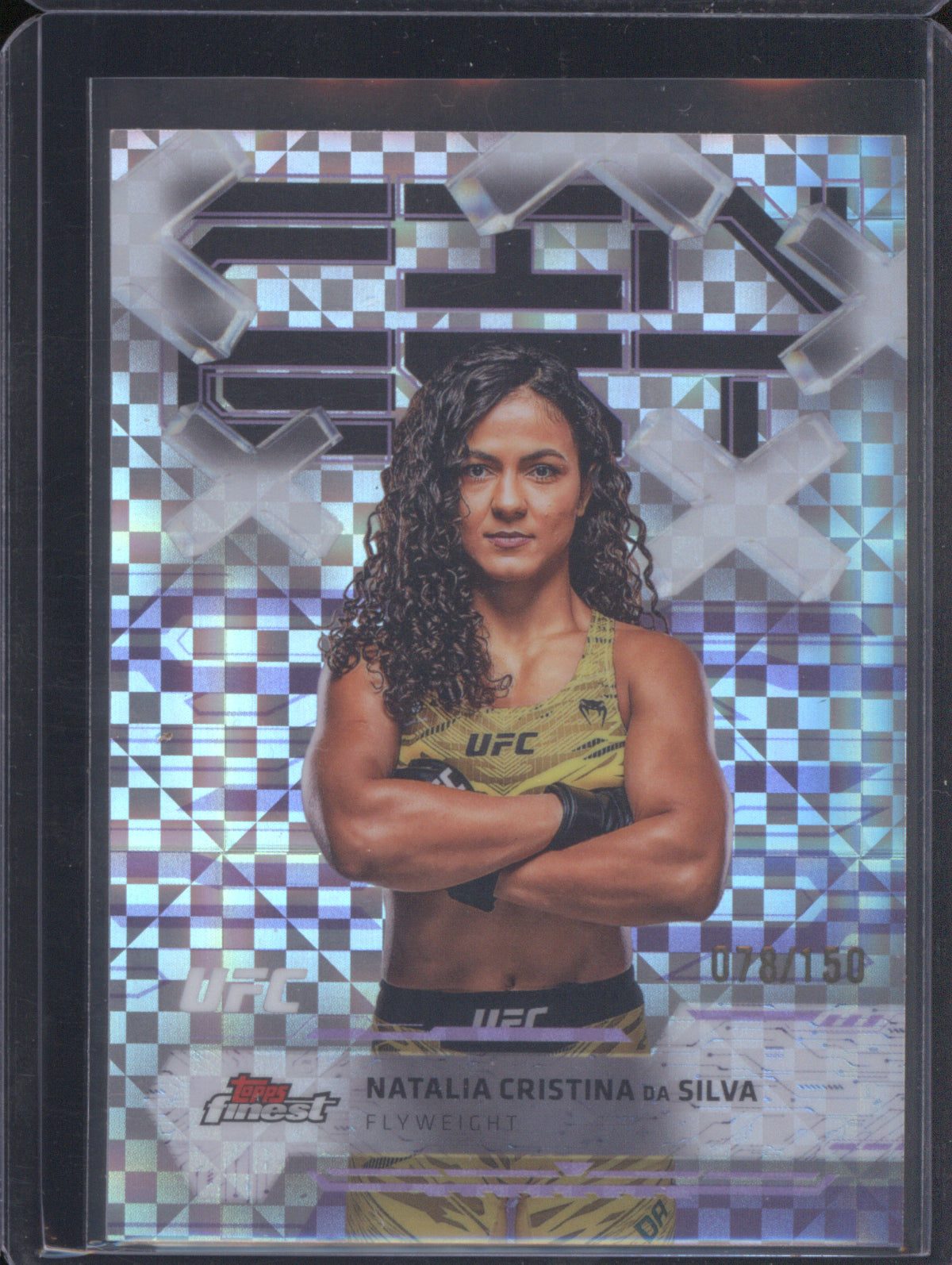 Natalia Cristina da Silva 2025 Topps #38 Finest UFC Refractors Purple Checkerboard /150