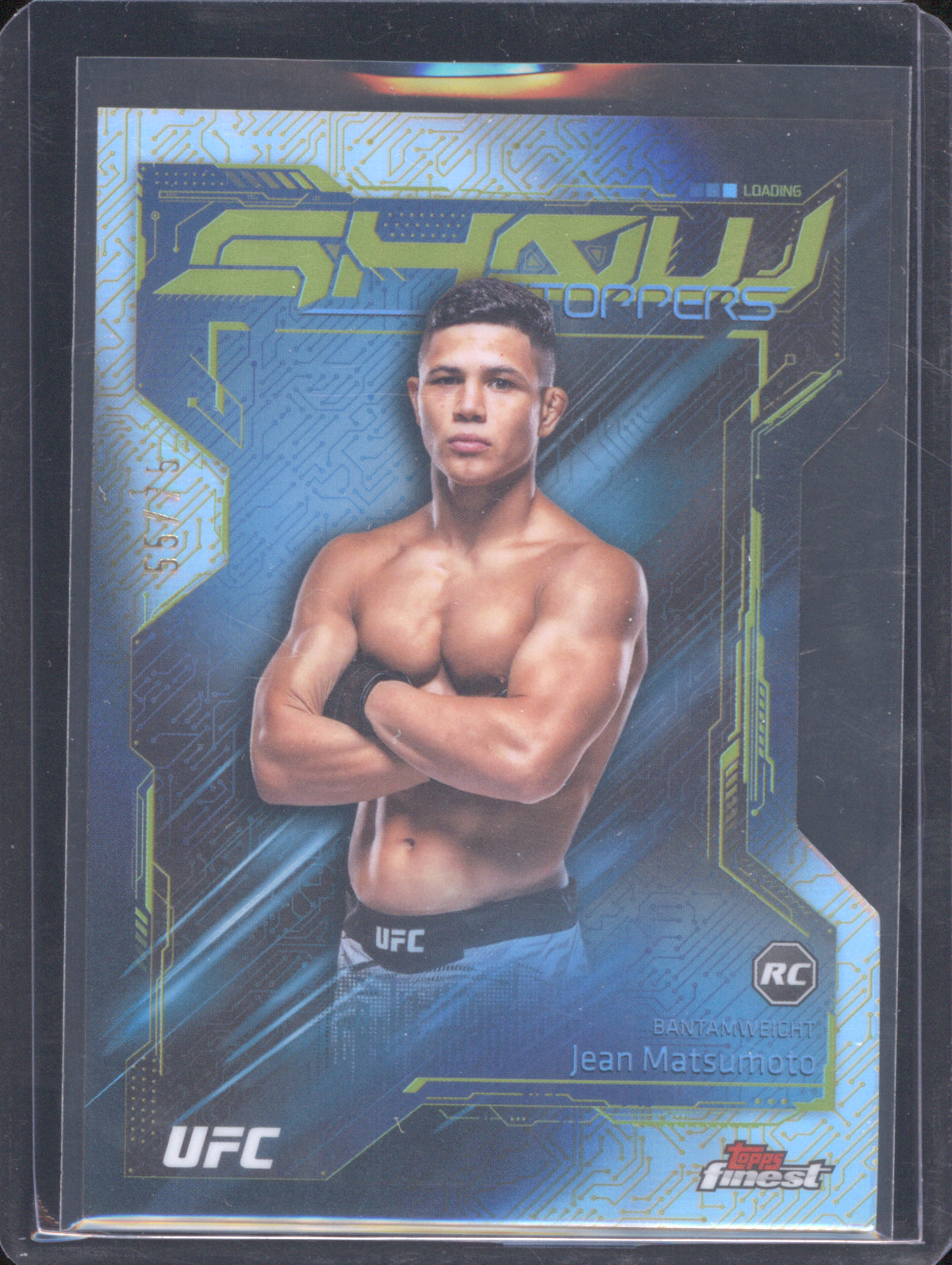 Jean Matsumoto 2025 Topps Finest UFC #SS-14 ShowstoppersRefractor Die-Cut /75 RC