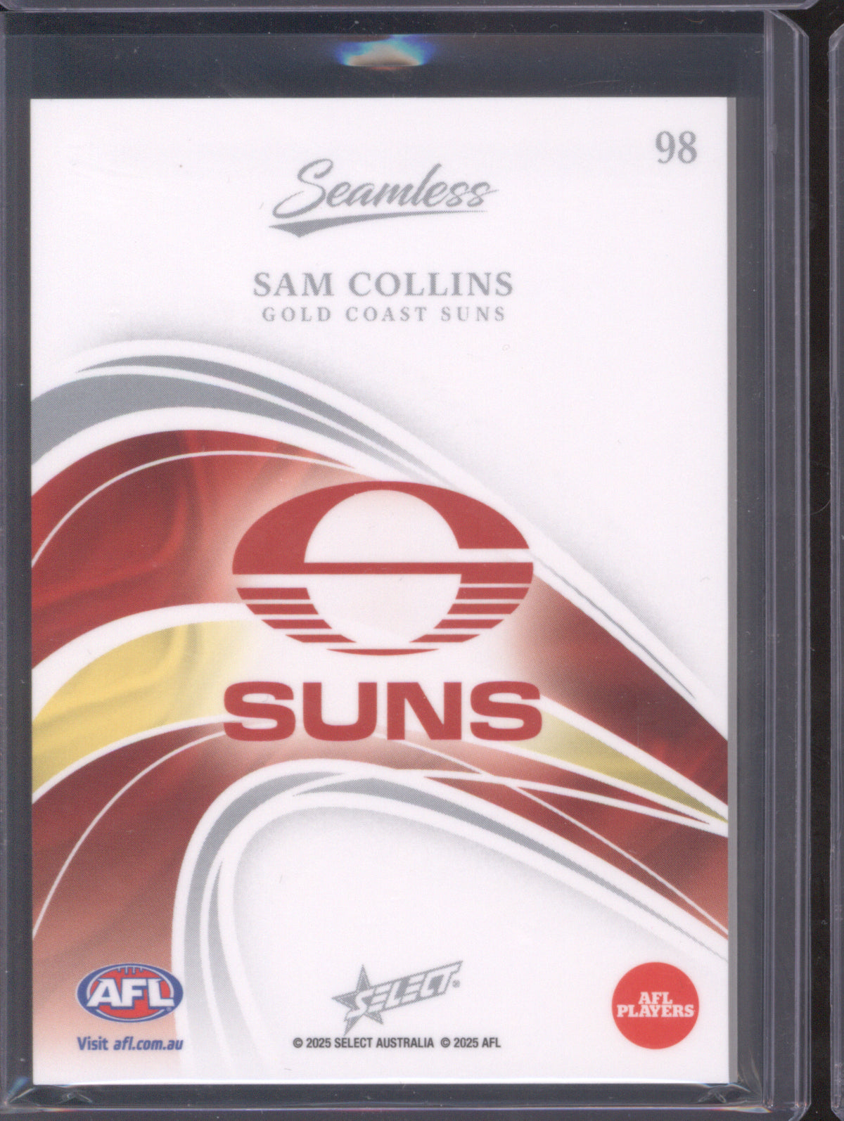 2025 AFL Select Seamless Base Sam Collins Gold Coast Suns 27/95