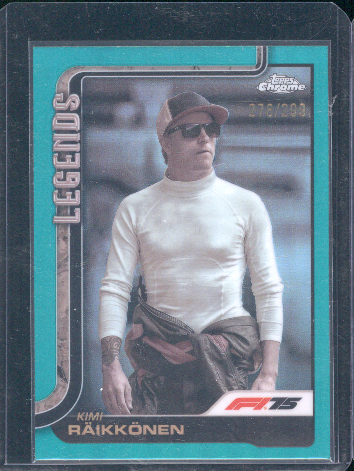Kimi Räikkönen 2025 Topps Chrome Formula 1 #157 Legends Teal Refractor /299