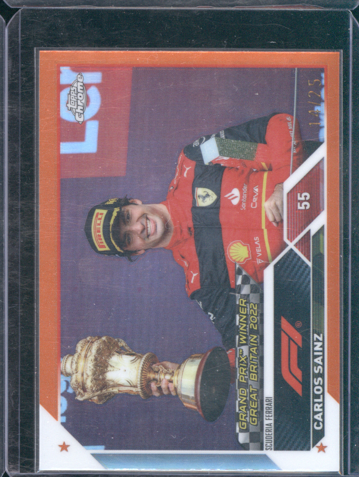 Carlos Sainz 2023 Topps Chrome Formula 1 #153 Orange /25