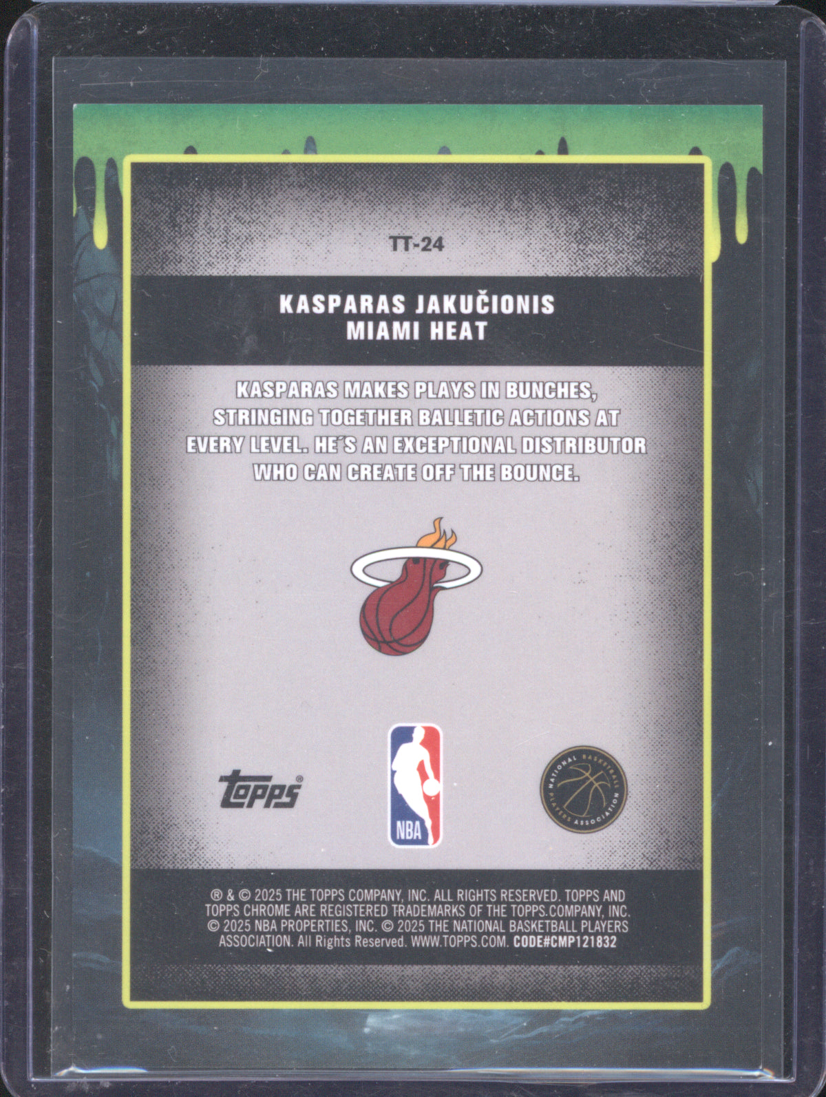 Kasparas Jakucionis 2025 Topps Chrome TT-24 Tall Tales RC /5