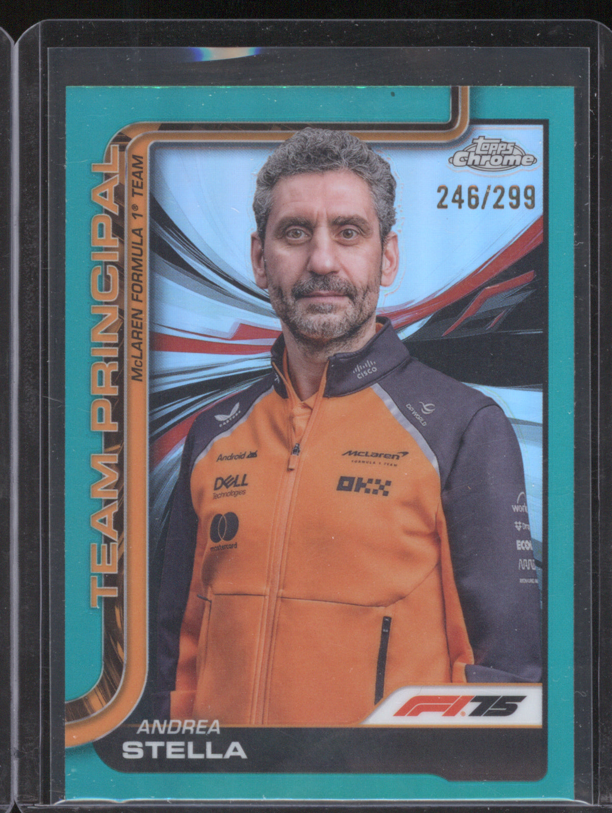 Andrea Stella 2025 Topps Chrome Formula 1 #194 Teal Refractor /299
