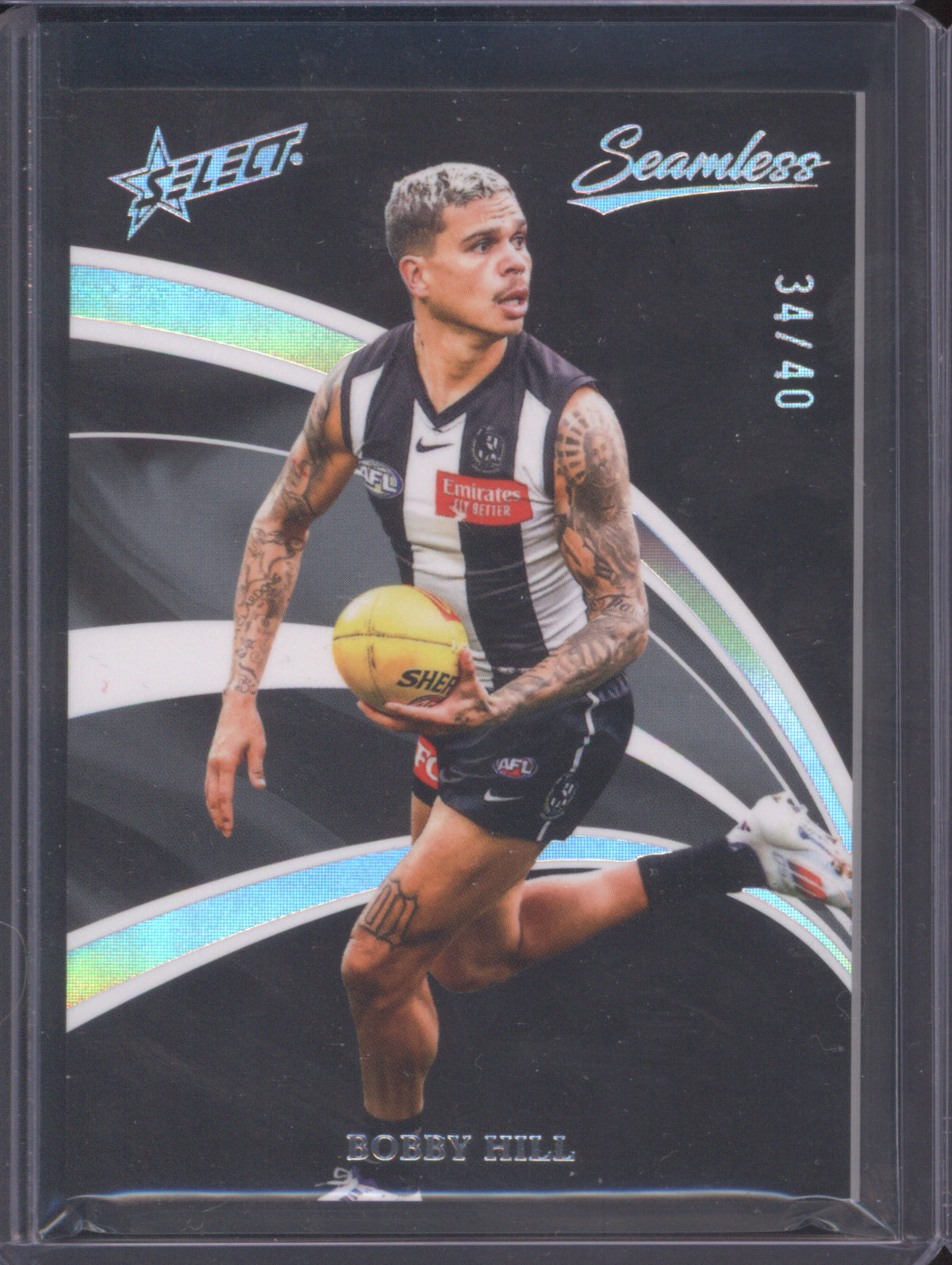 2025 AFL Select Seamless Black Bobby Hill Collingwood 34/40