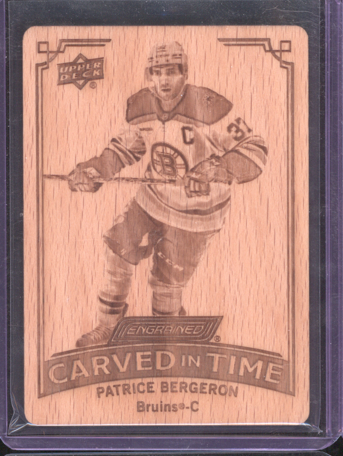 Patrice Bergeron 2023 Upper Deck Engrained #CT-27 Carved in Time