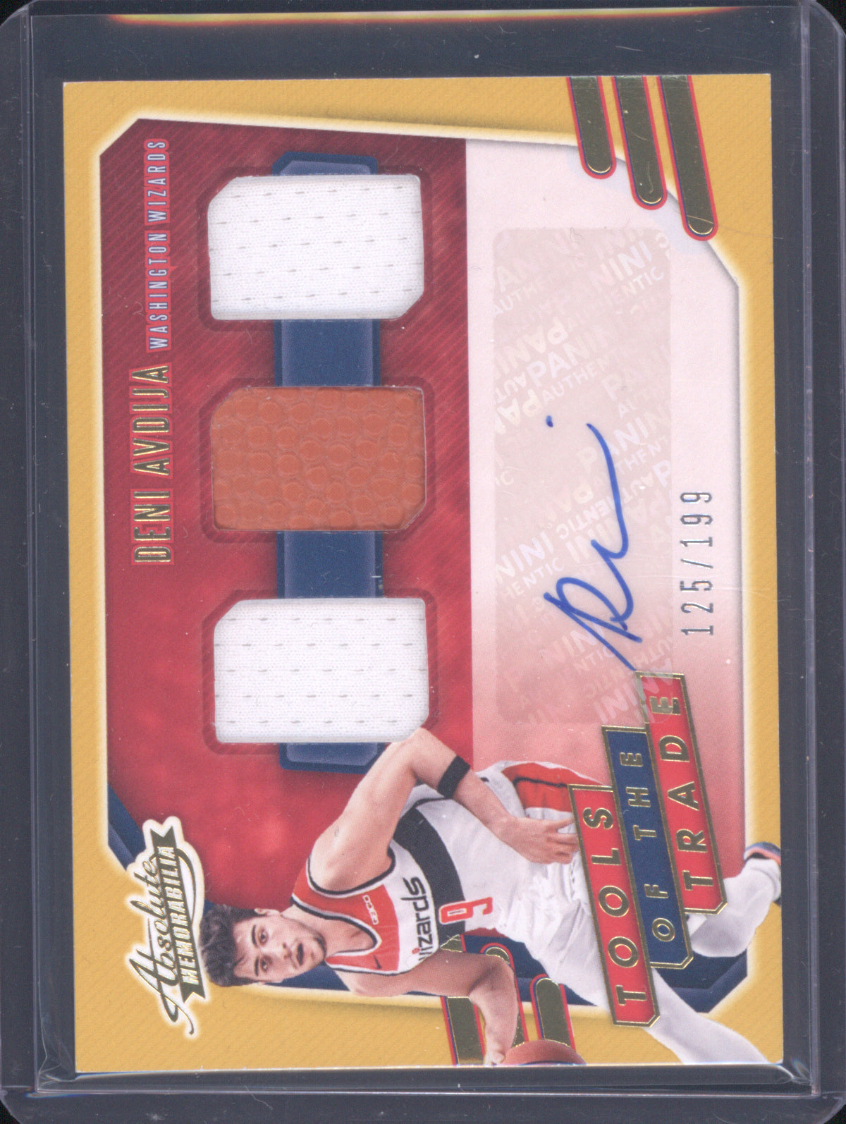 Deni Avdija 2020-21 Panini Absolute Tools of the Trade TT3-DAV Auto RC /199