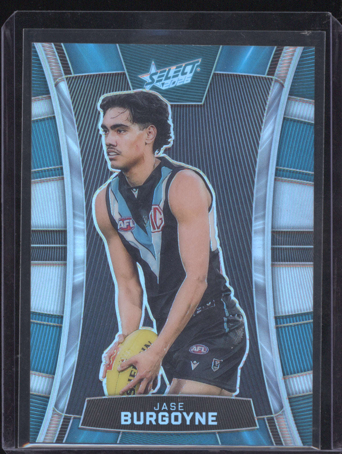 Jumper Number Jase Burgoyne 2026 AFL Select Footy Stars Hobby Luminous LG123 Port Adelaide 007/850