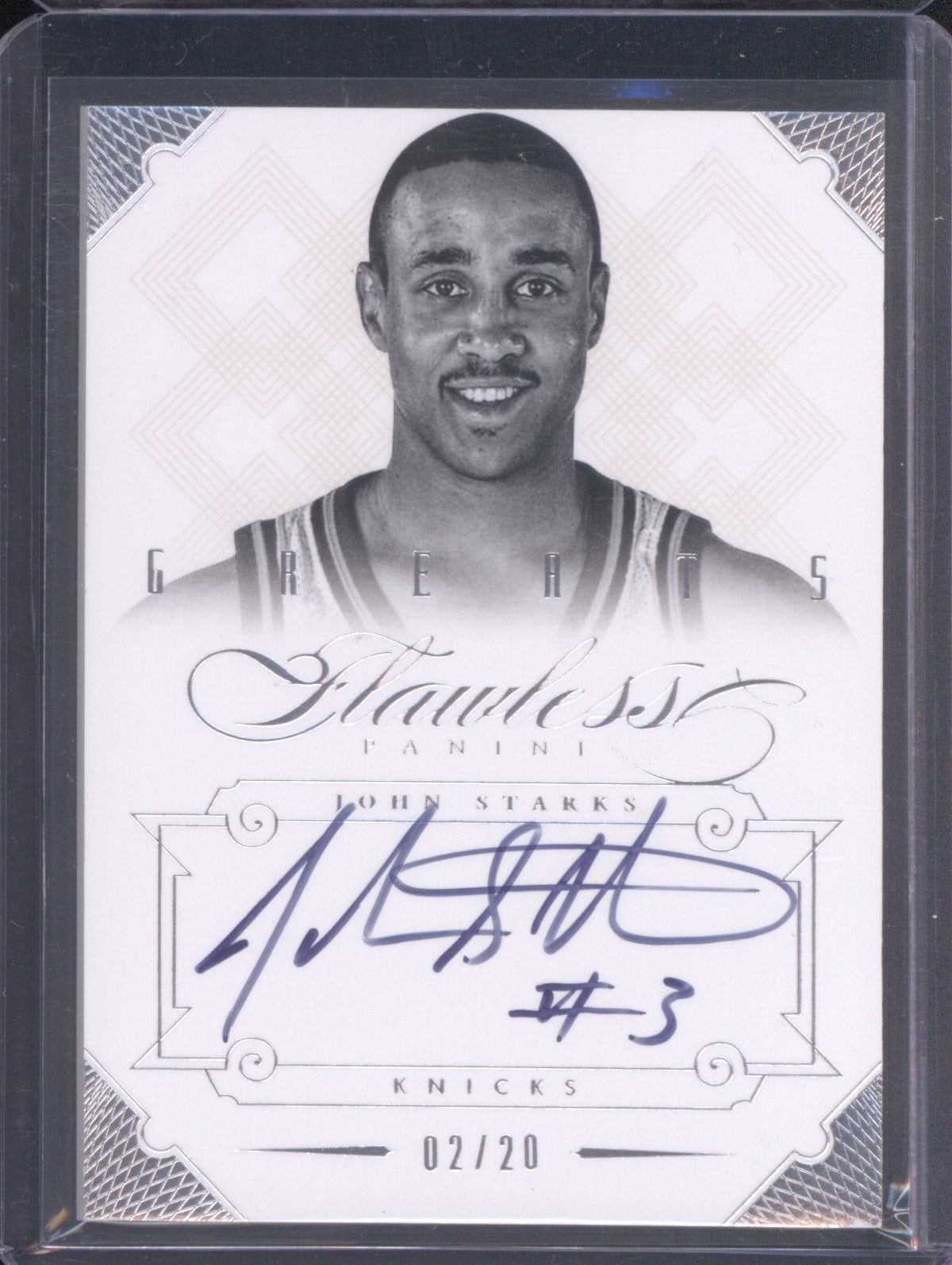 John Starks 2012-13 Panini Flawless Greats Auto /20