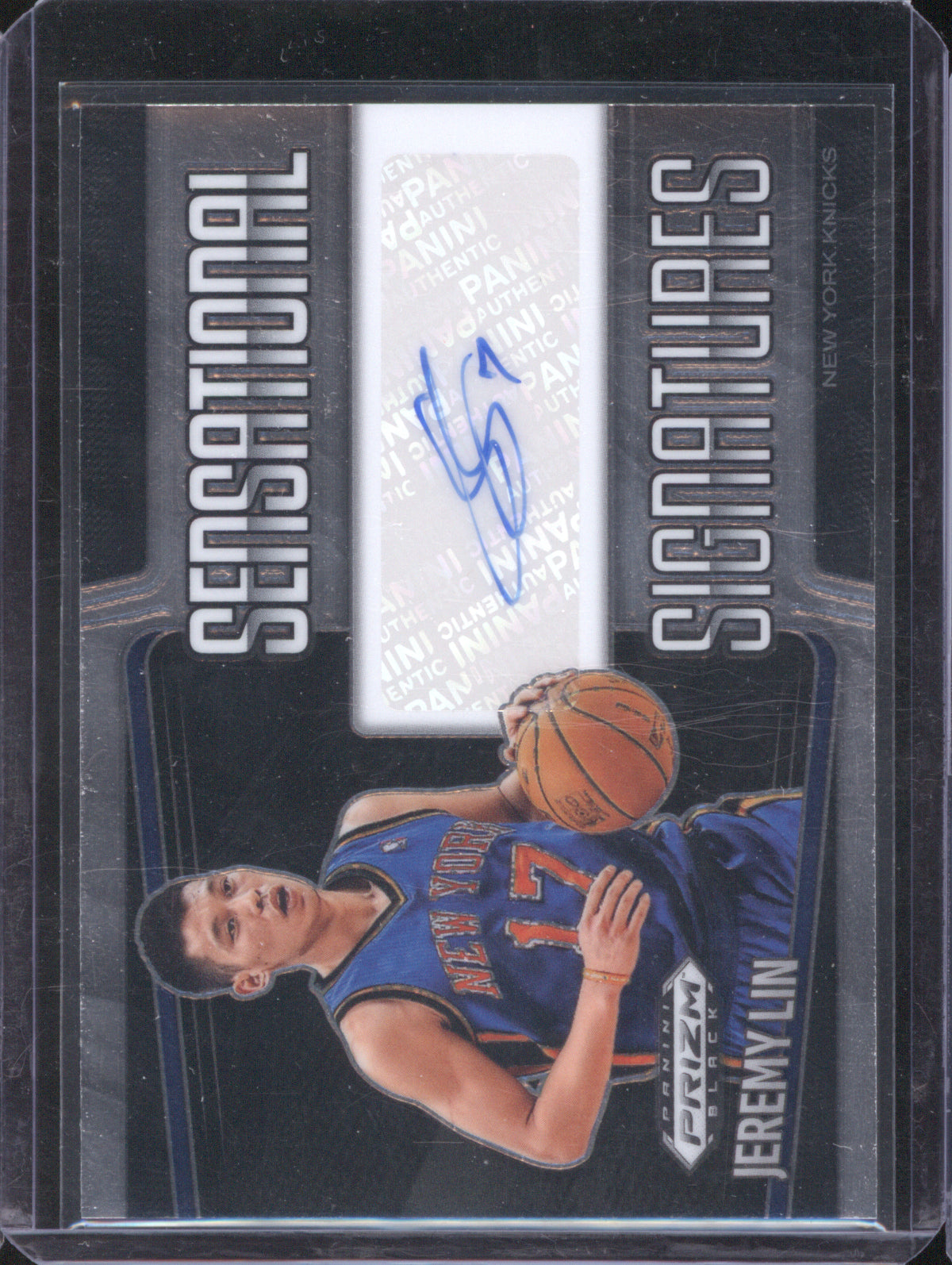 Jeremy Lin 2024-25 Panini Prizm Black Sensational Signatures Auto