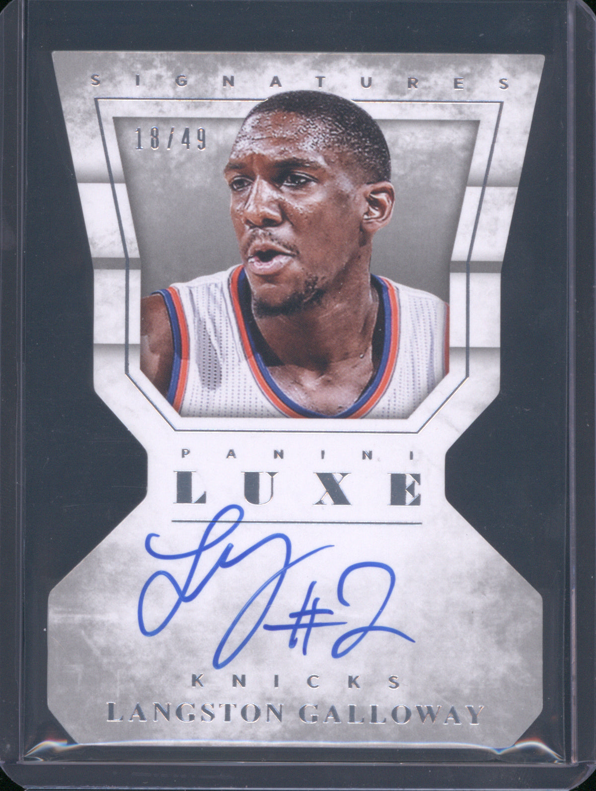 2015 Panini Luxe DC-LG Signatures Auto Die-cut Langston Galloway 18/49