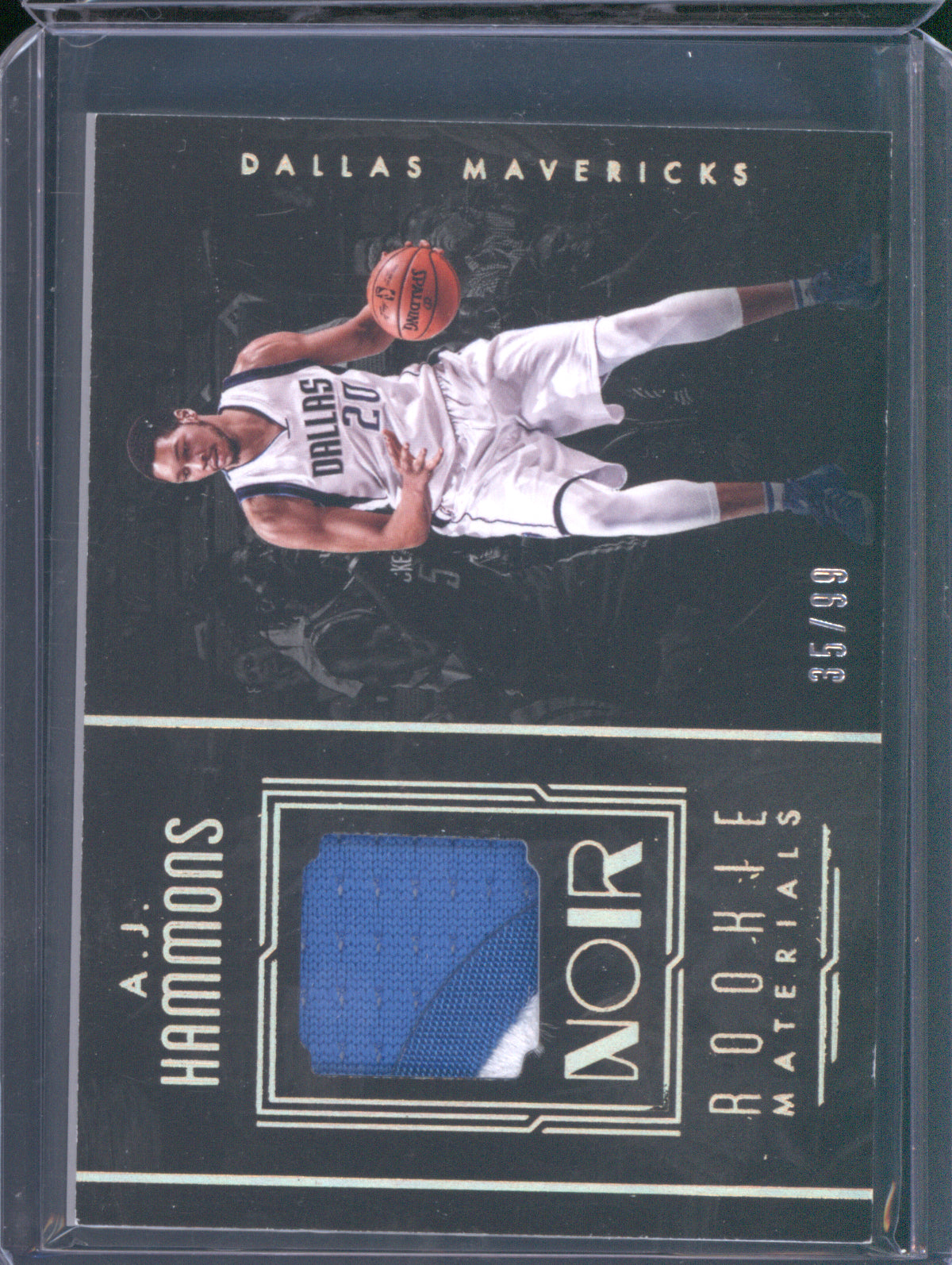 2016 Panini Noir RM-AJH Rookie Materials A.J. Hammons 35/99