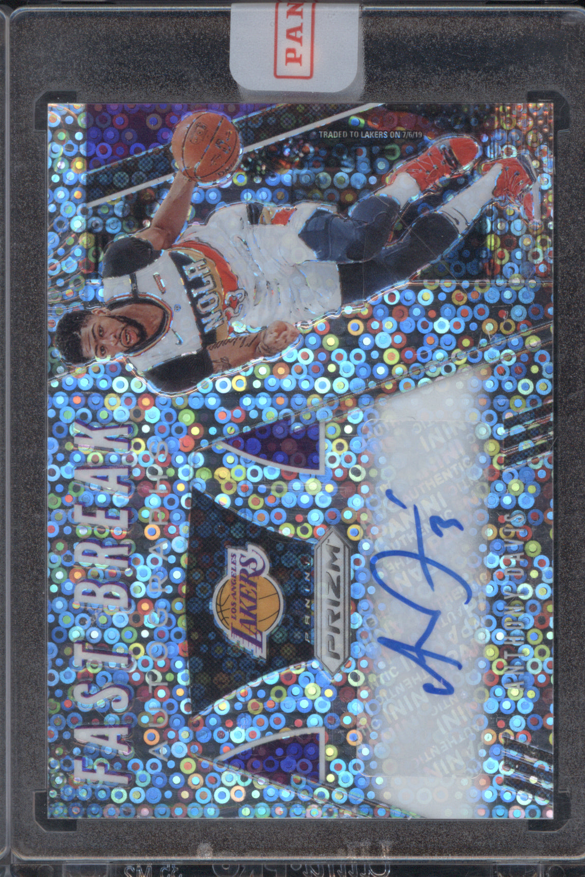 Anthony Davis 2019-20 Panini Prizm FB-ADV Fast Break Auto