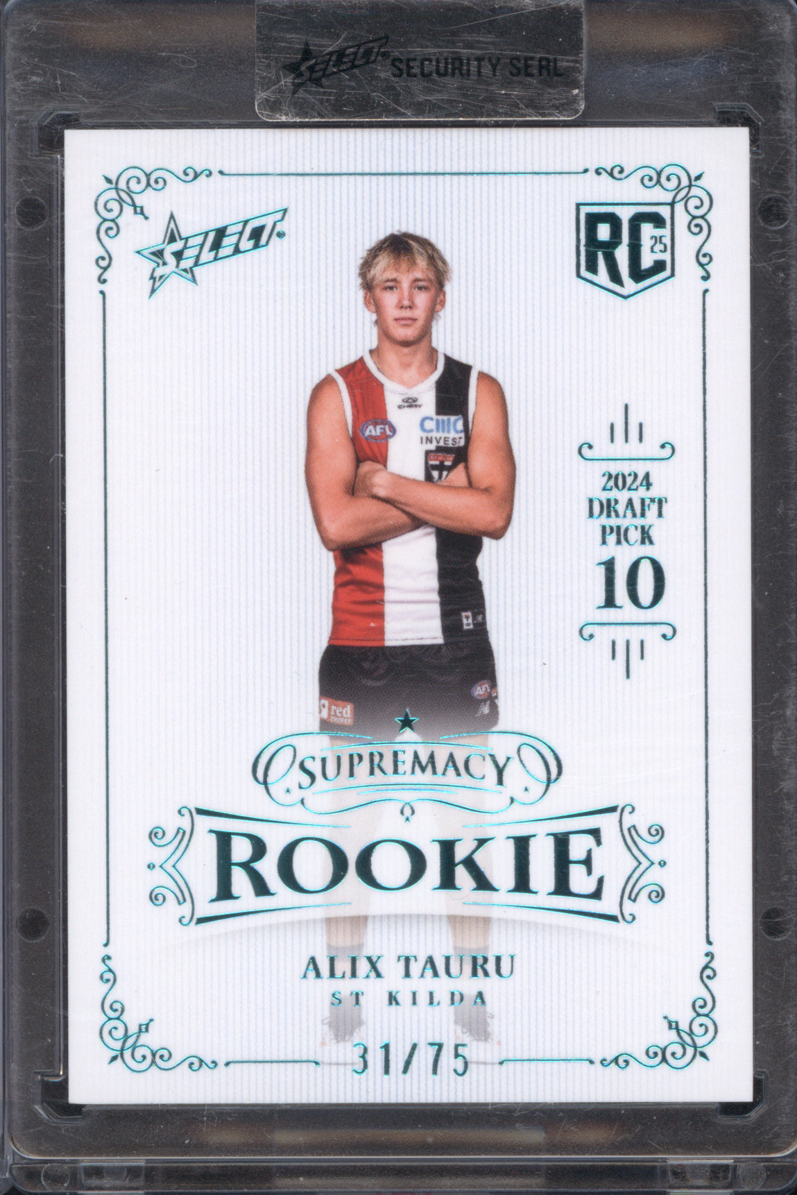 Alix Tauru 2024 AFL Select Supremacy Rookie RPB10 RC 31/75